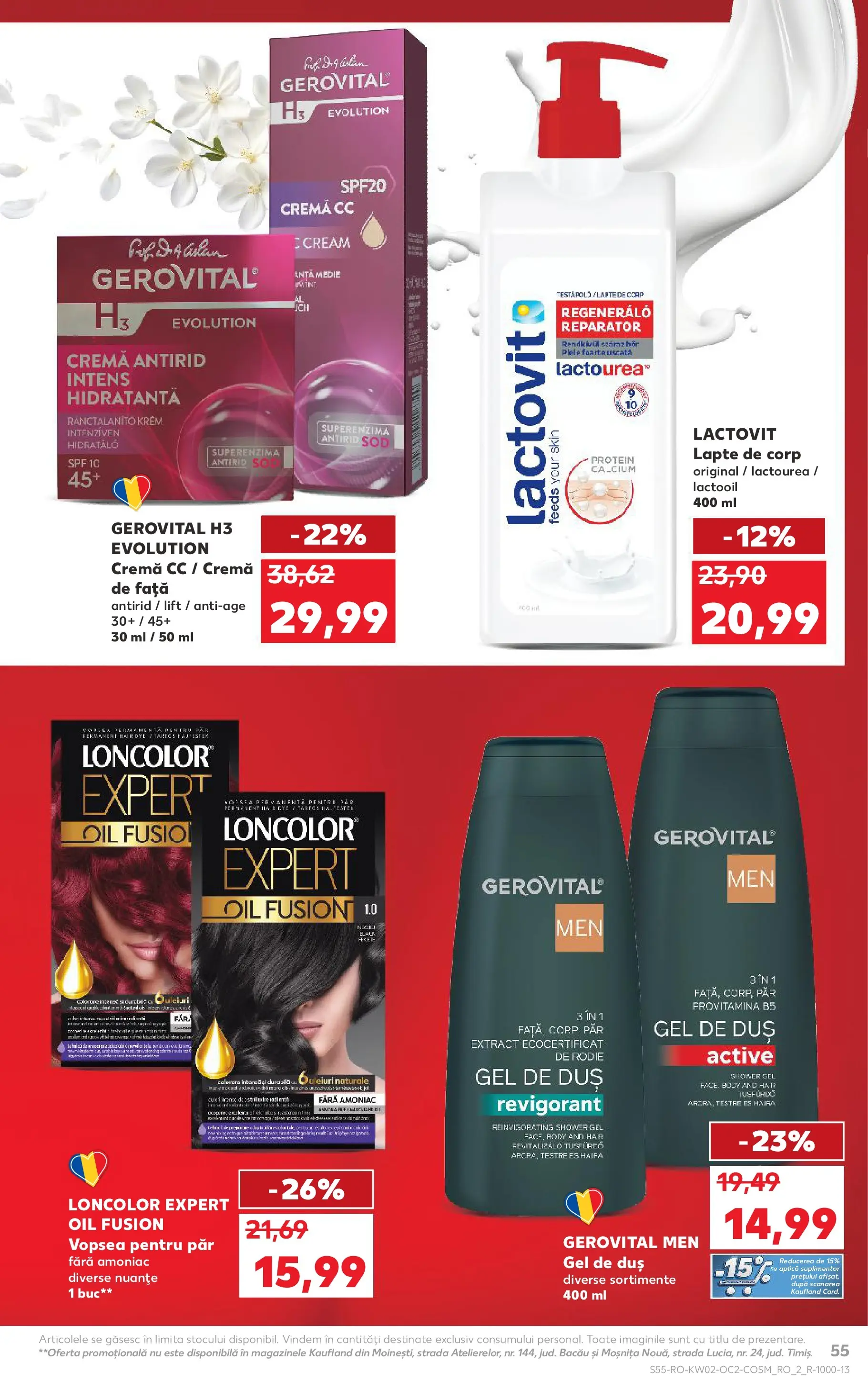 Catalog Kaufland - Miercurea Ciuc 07.01.2026 || Revista si Oferte | Pagină: 55 | Produse: Vopsea, Duș, Cremă, Lapte de corp Catalog Kaufland - Miercurea Ciuc 07.01.2026 - Revista si Oferta | Pagină: 55 | Produse: Vopsea, Duș, Cremă, Lapte de corp