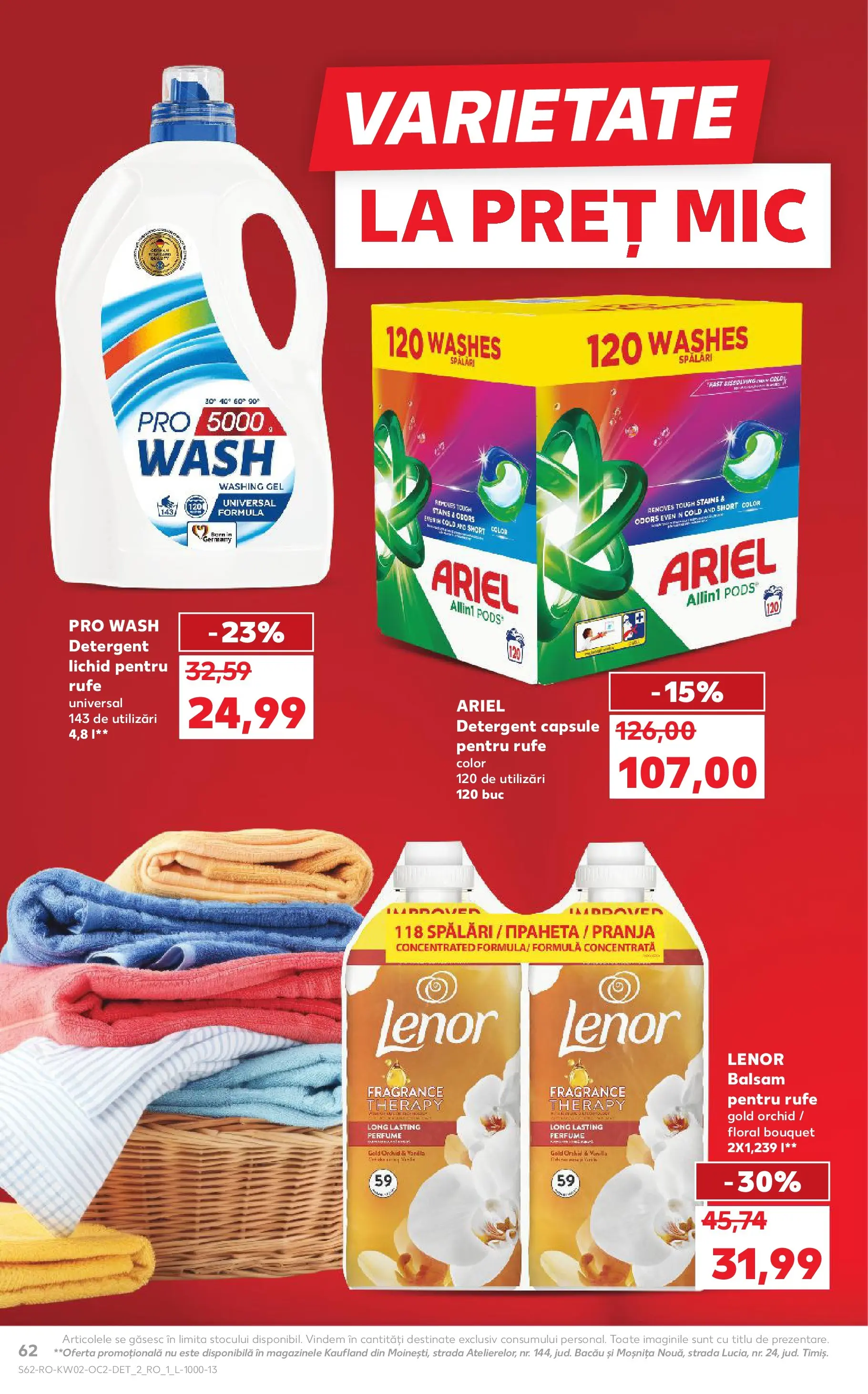 Catalog Kaufland - Domnesti 07.01.2026 - Revista si Oferta | Pagină: 62 | Produse: Balsam, Yorgan, Detergent