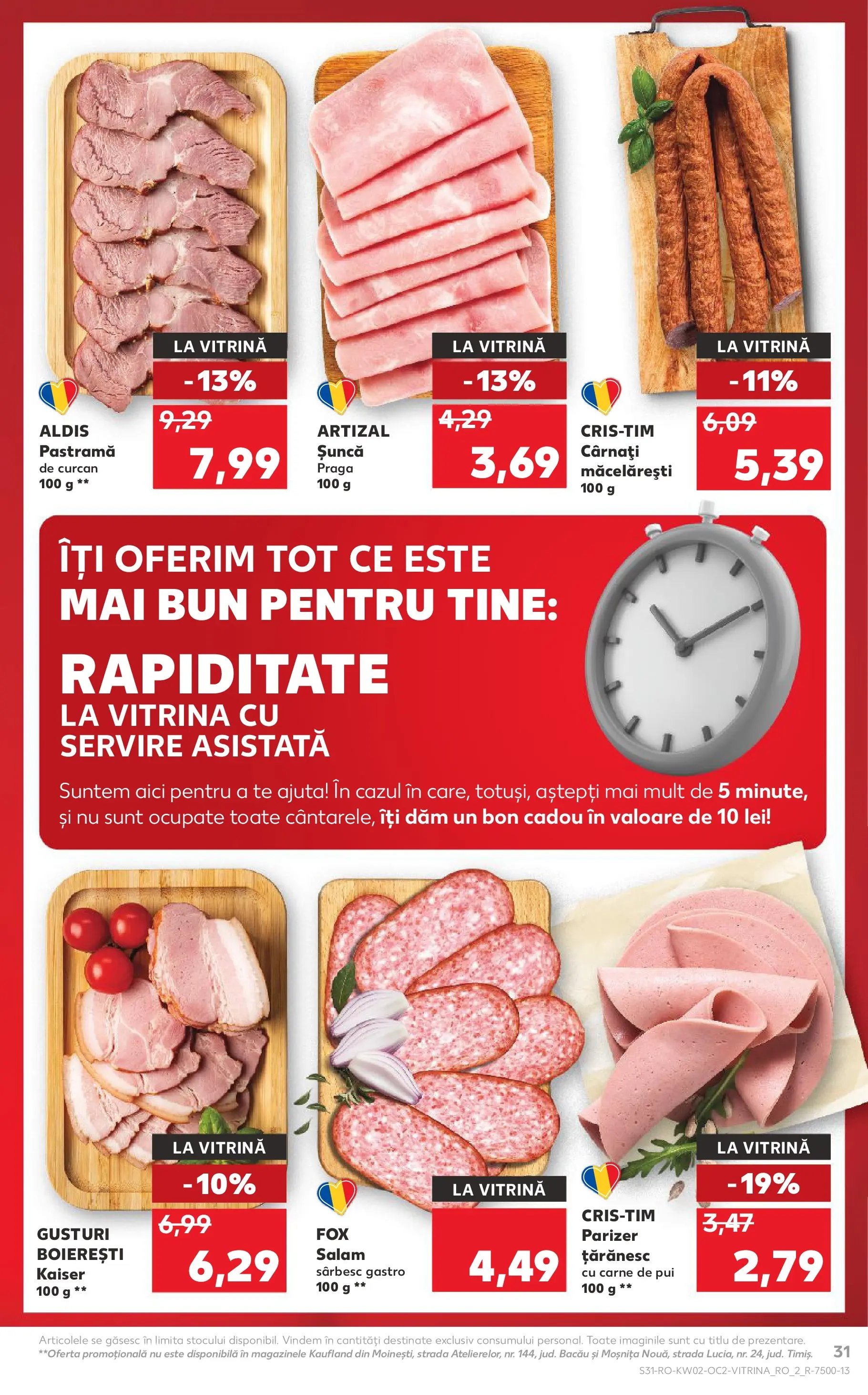 Catalog Kaufland - Viseu de Sus 07.01.2026 || Revista si Oferte | Pagină: 31 | Produse: Vitrină, Șuncă, Carne De Pui, Cârnați Catalog Kaufland - Viseu de Sus 07.01.2026 - Revista si Oferta | Pagină: 31 | Produse: Vitrină, Șuncă, Carne De Pui, Cârnați