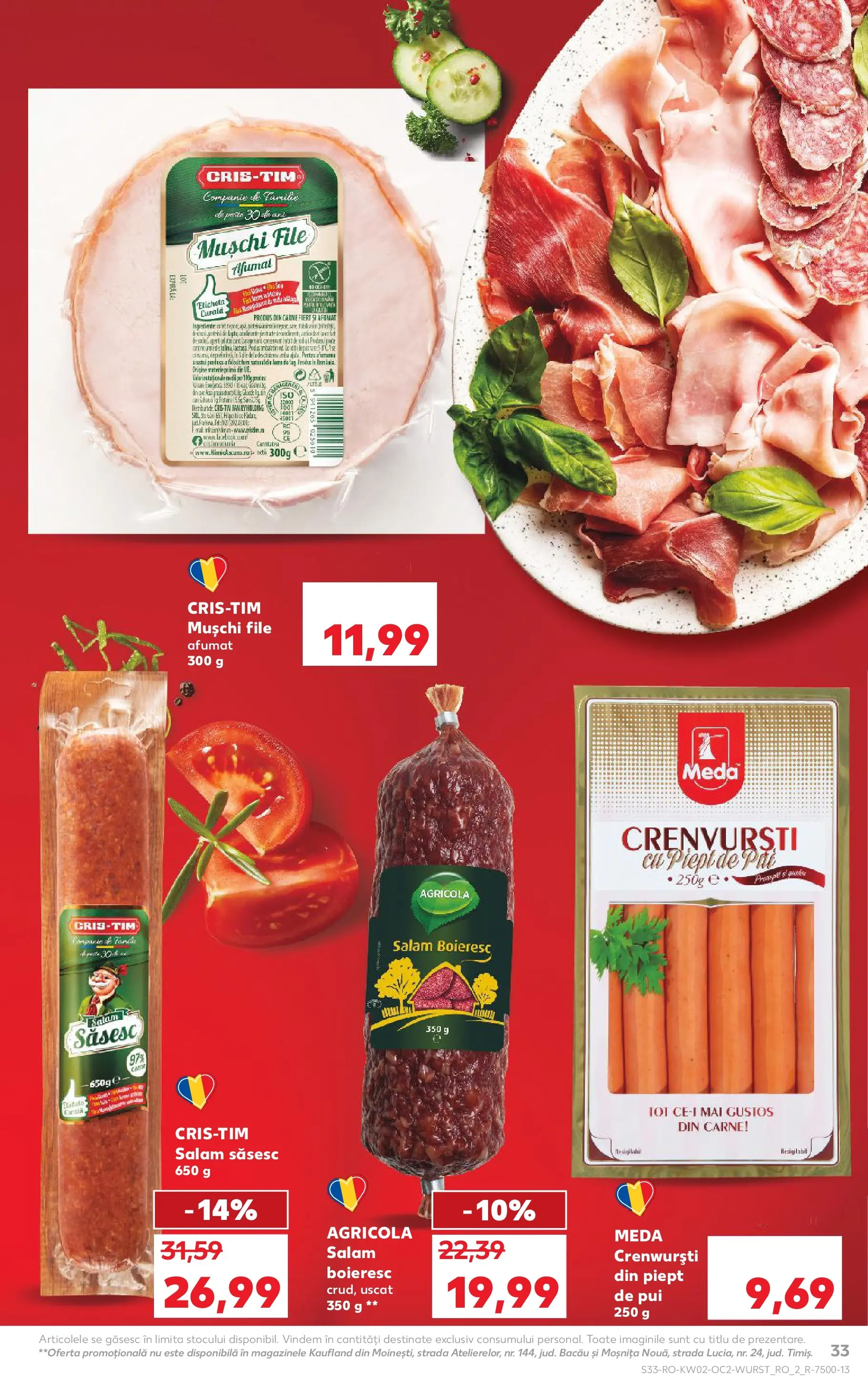 Catalog Kaufland - Viseu de Sus 07.01.2026 || Revista si Oferte | Pagină: 33 | Produse: Pat, Hacıyatmaz Kedi Oyuncağı, Salam, Pește Catalog Kaufland - Viseu de Sus 07.01.2026 - Revista si Oferta | Pagină: 33 | Produse: Pat, Hacıyatmaz Kedi Oyuncağı, Salam, Pește