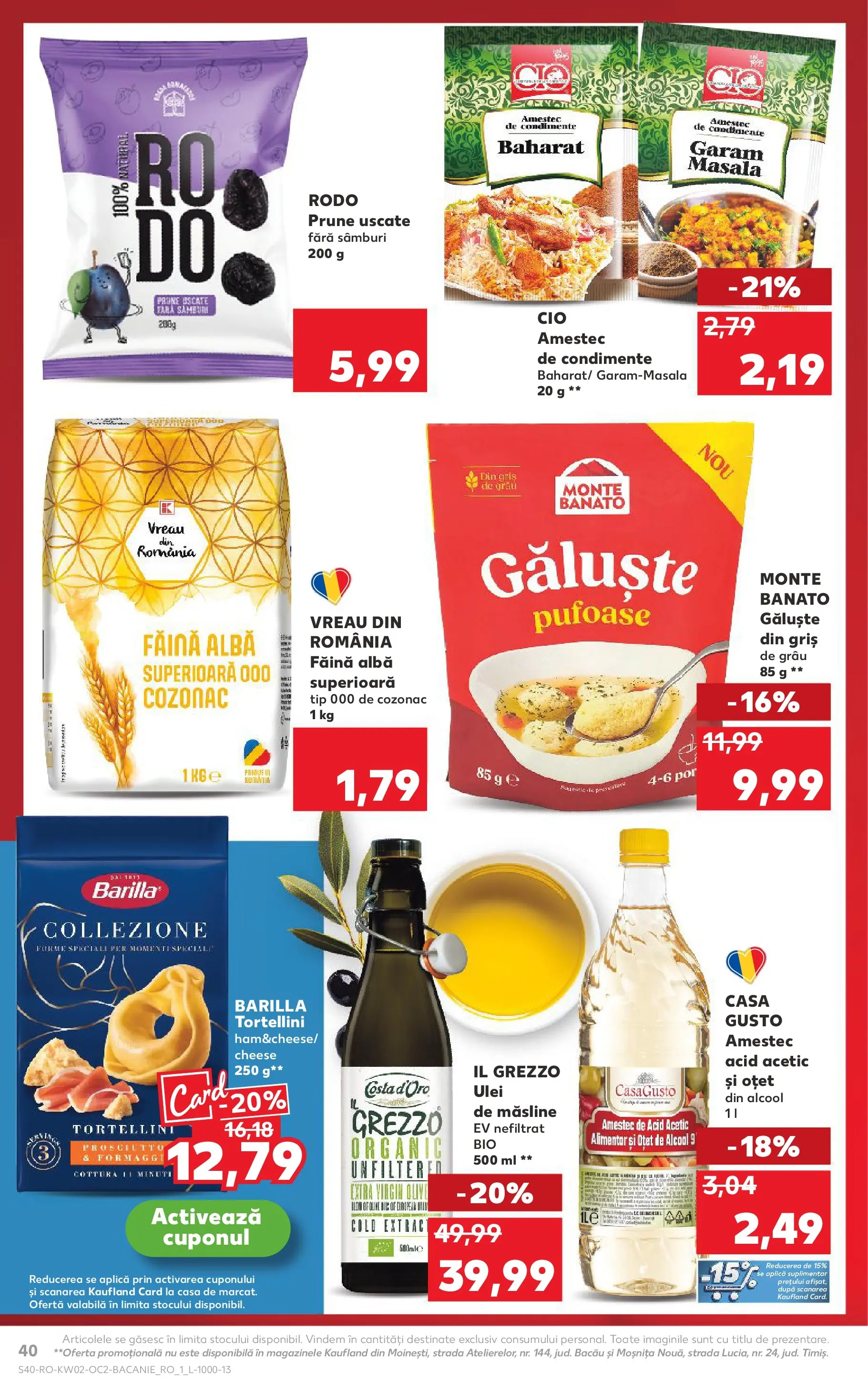 Catalog Kaufland - Domnesti 07.01.2026 - Revista si Oferta | Pagină: 40 | Produse: Măsline, Ulei, Oțet, Condimente