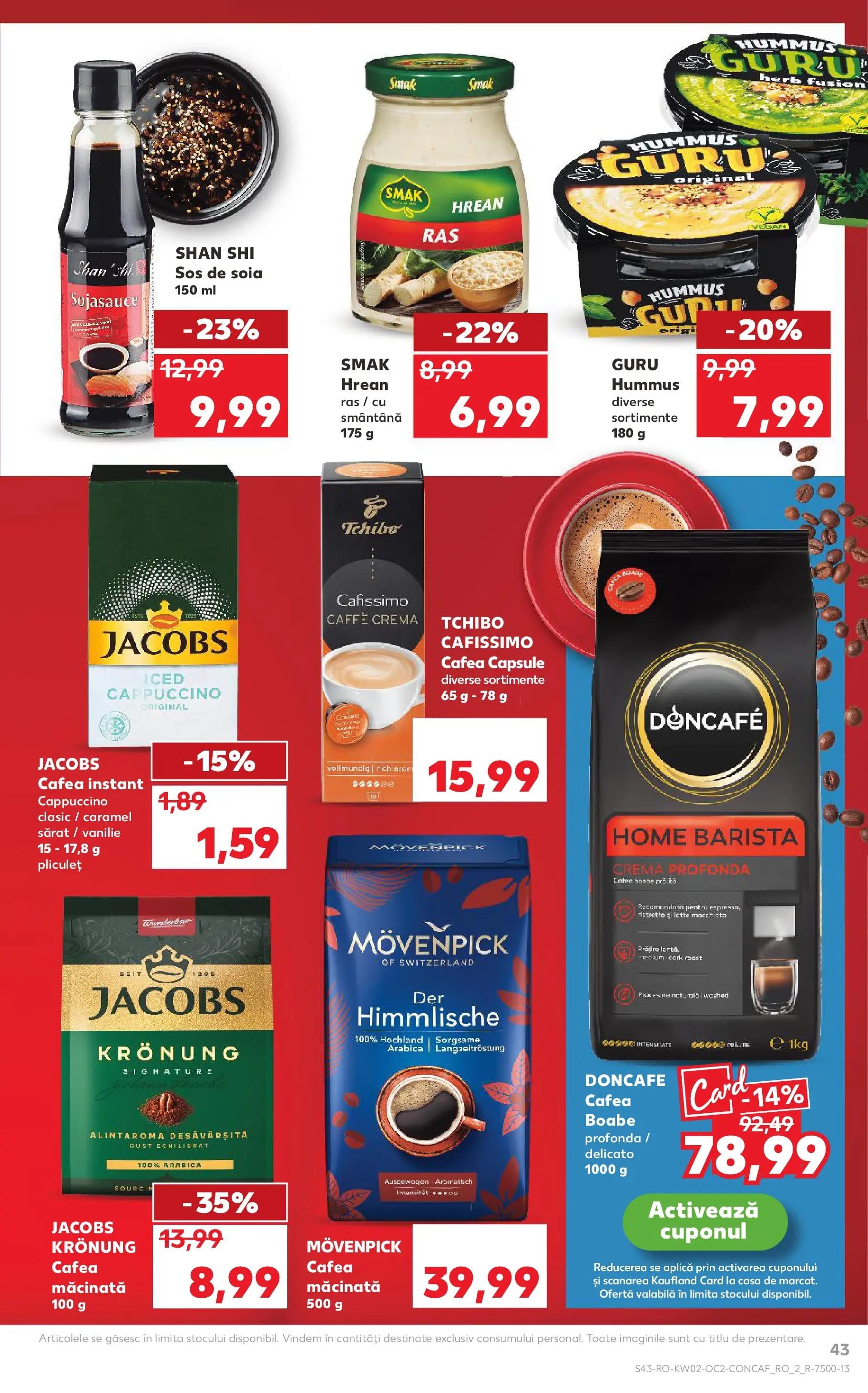 Catalog Kaufland - Viseu de Sus 07.01.2026 || Revista si Oferte | Pagină: 43 | Produse: Köpek çiti, Cremă, Cafea, Smântână Catalog Kaufland - Viseu de Sus 07.01.2026 - Revista si Oferta | Pagină: 43 | Produse: Köpek çiti, Cremă, Cafea, Smântână