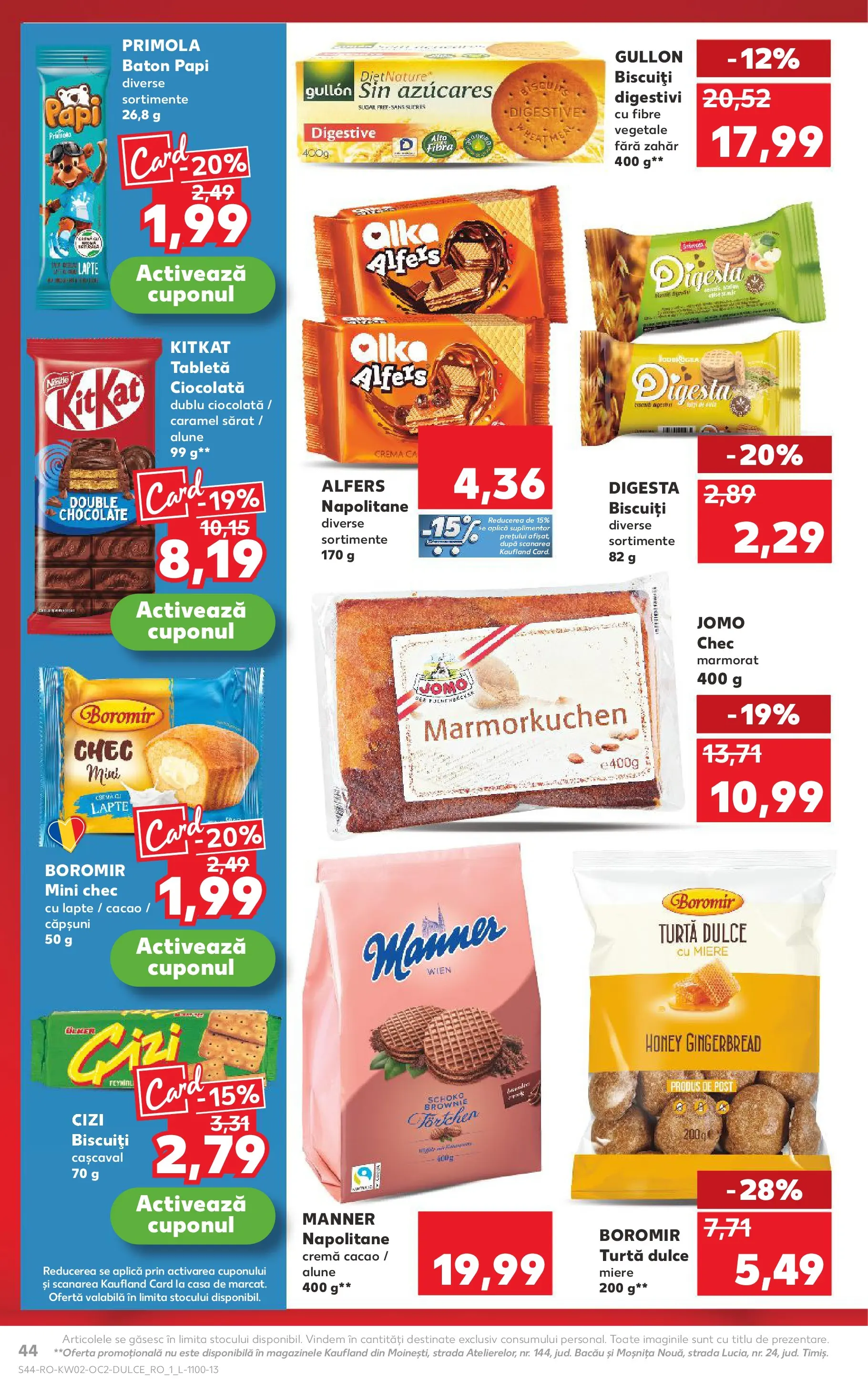 Catalog Kaufland - Ploiești 07.01.2026 - Revista si Oferta | Pagină: 44 | Produse: Cașcaval, Căpșuni, Cacao, Turtă dulce