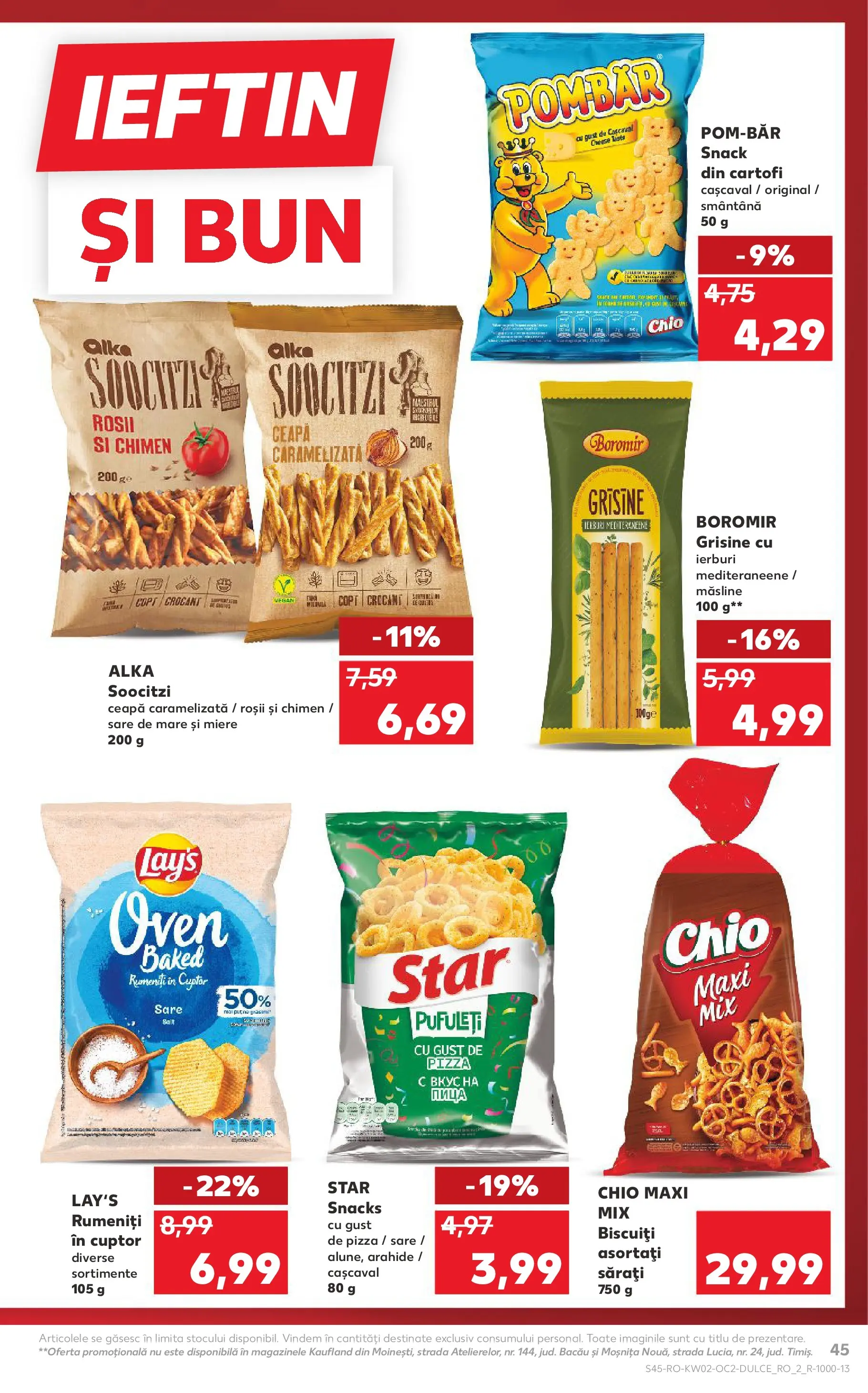 Catalog Kaufland - Domnesti 07.01.2026 - Revista si Oferta | Pagină: 45 | Produse: Măsline, Pizza, Smântână, Cartofi