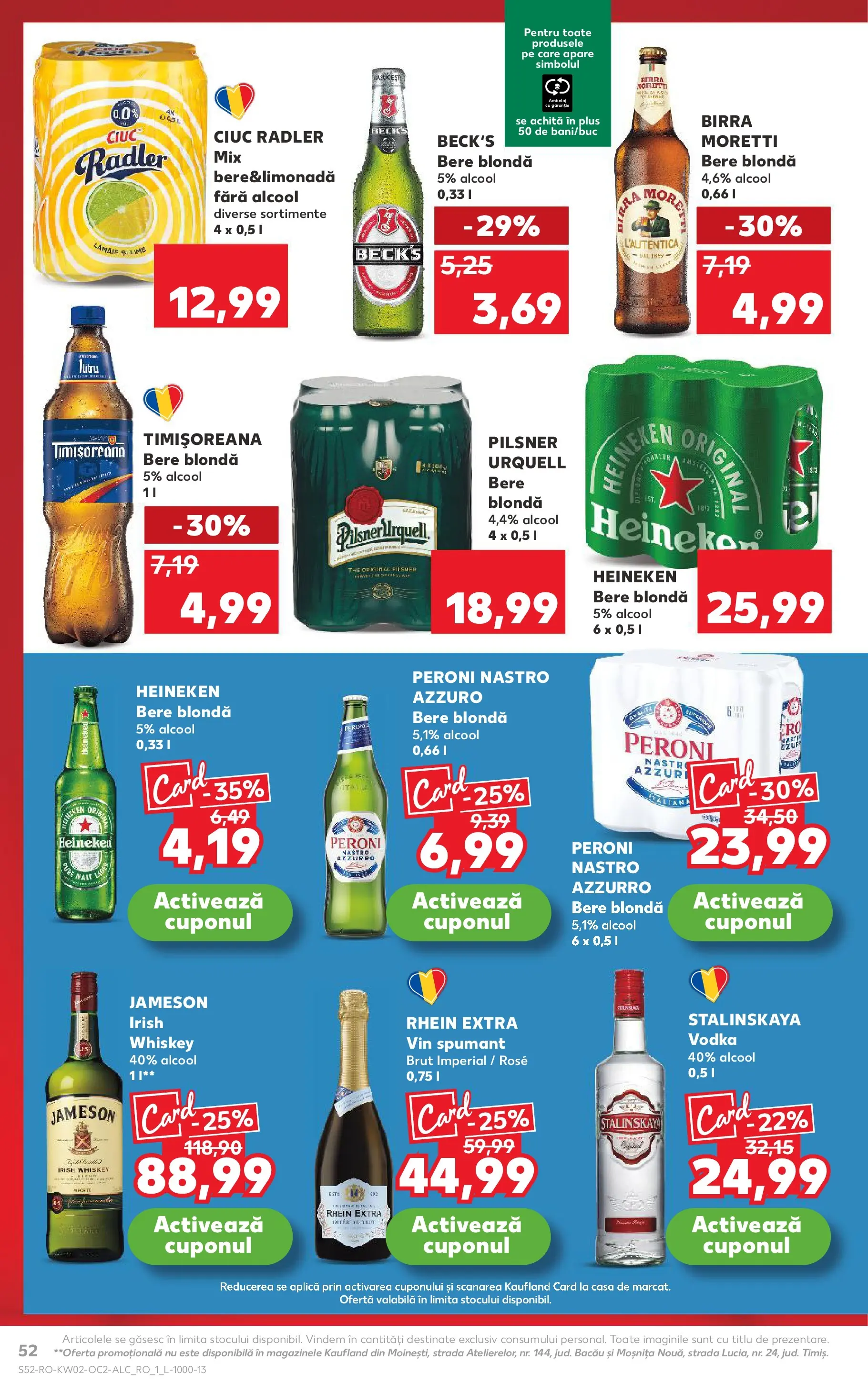 Catalog Kaufland - Domnesti 07.01.2026 - Revista si Oferta | Pagină: 52 | Produse: Vin, Vodka, Whiskey, Lămâie