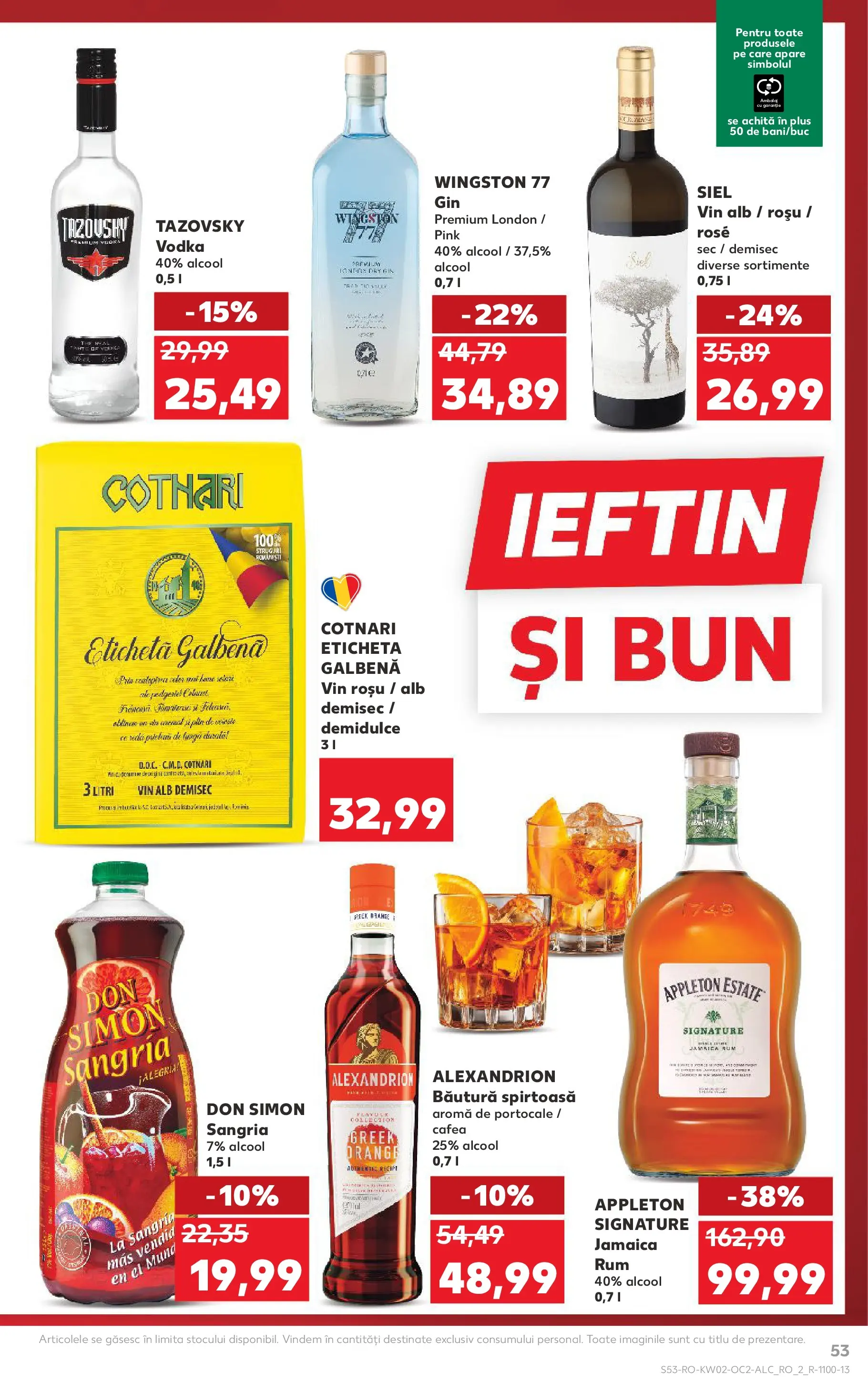 Catalog Kaufland - Ploiești 07.01.2026 - Revista si Oferta | Pagină: 53 | Produse: Cafea, Vin, Portocale, Gin