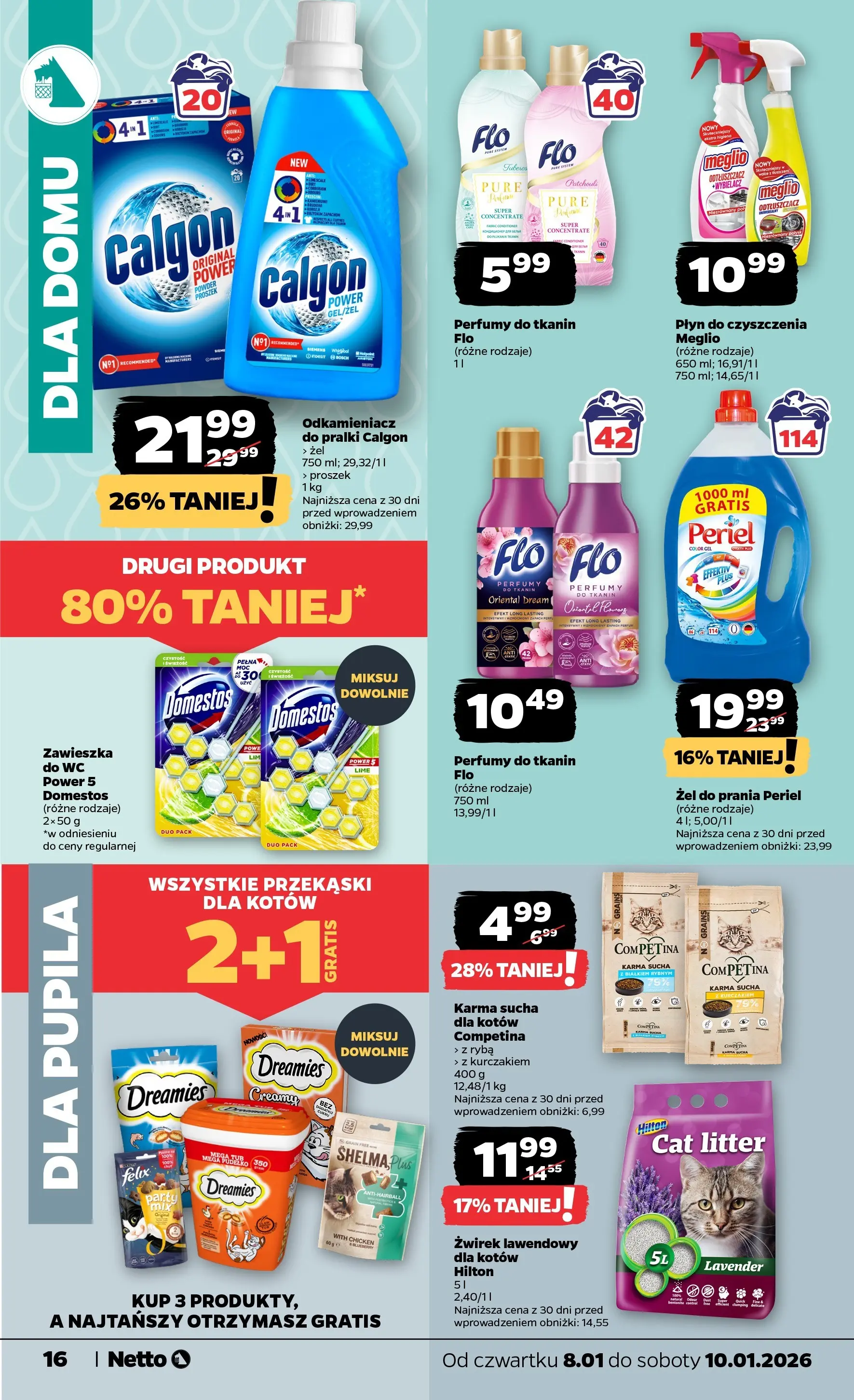 Netto gazetka - Spożywcza od 08.01.2026 - Aktualne promocje | Strona: 16 | Produkty: Domestos, Perfumy, Zapach, Ryba