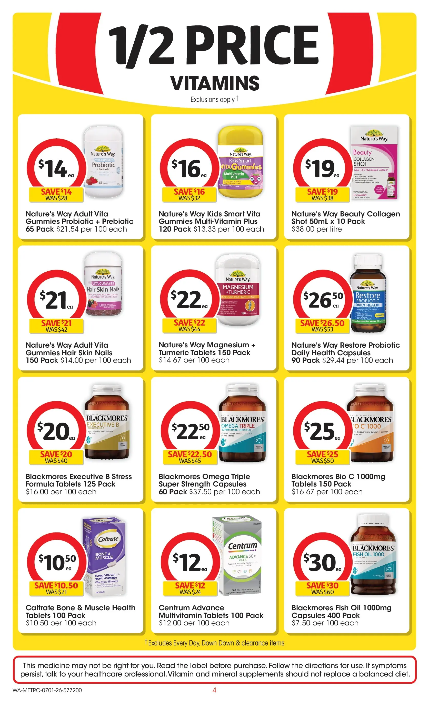 ﻿Coles catalogue valid from 07/01/2026 > Online Australia | Page: 4 | Products: Oil, Fish, Tablets, Vitamin