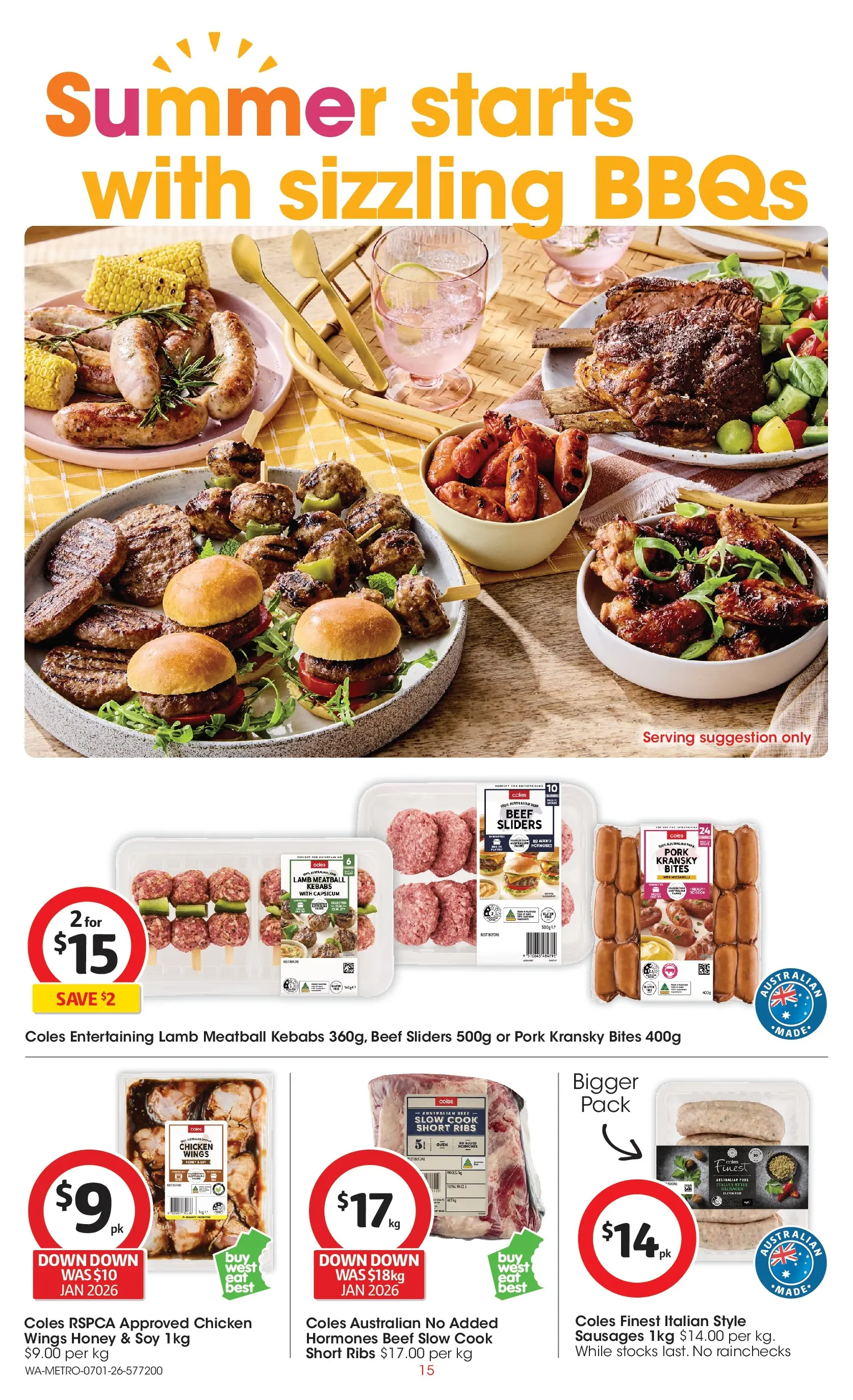 ﻿Coles catalogue valid from 07/01/2026 > Online Australia | Page: 15 | Products: Honey, Pork, Lamb, Beef