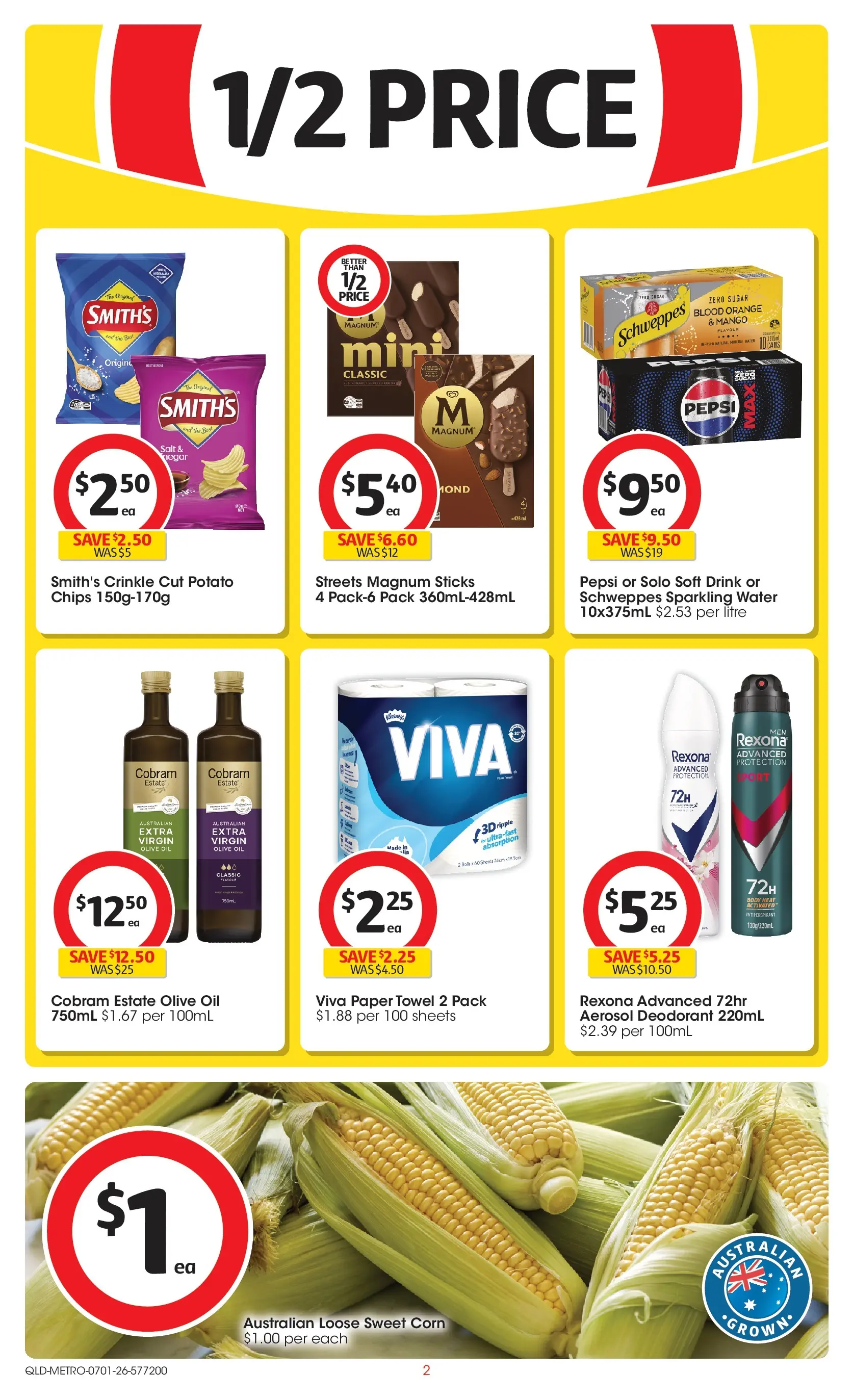 ﻿Coles catalogue valid from 13/01/2026 > Online Australia | Page: 2 | Products: Pepsi, Chips, Olive oil, Mango
