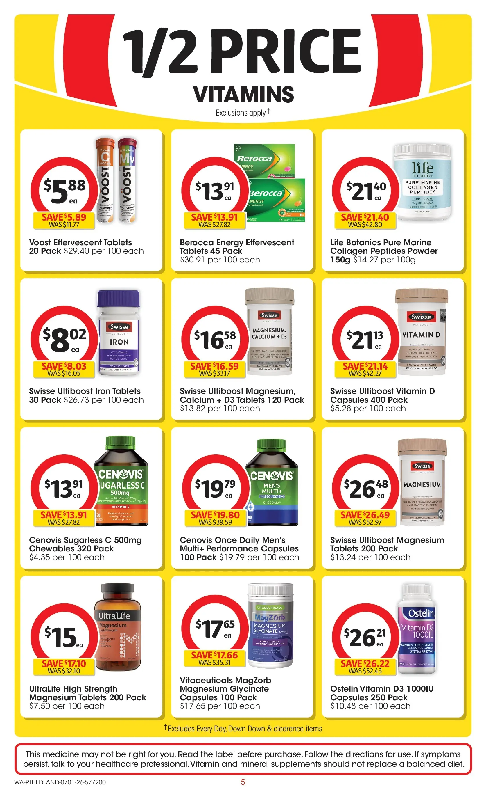 ﻿Coles catalogue valid from 07/01/2026 > Online Australia | Page: 5 | Products: Fish oil, Collagen, Multivitamin, Tablets