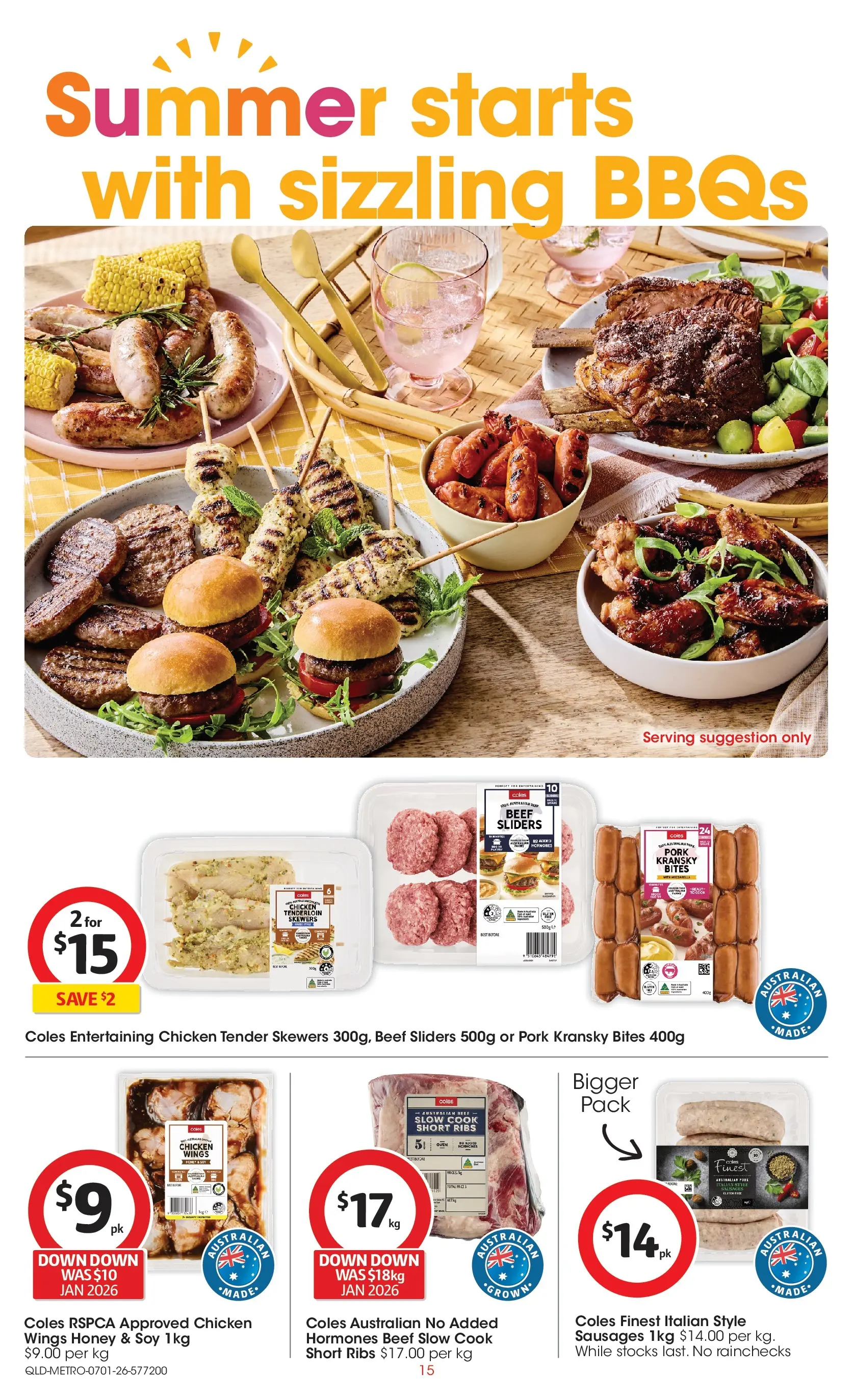 ﻿Coles catalogue valid from 13/01/2026 > Online Australia | Page: 15 | Products: Honey, Chicken, Pork, Beef