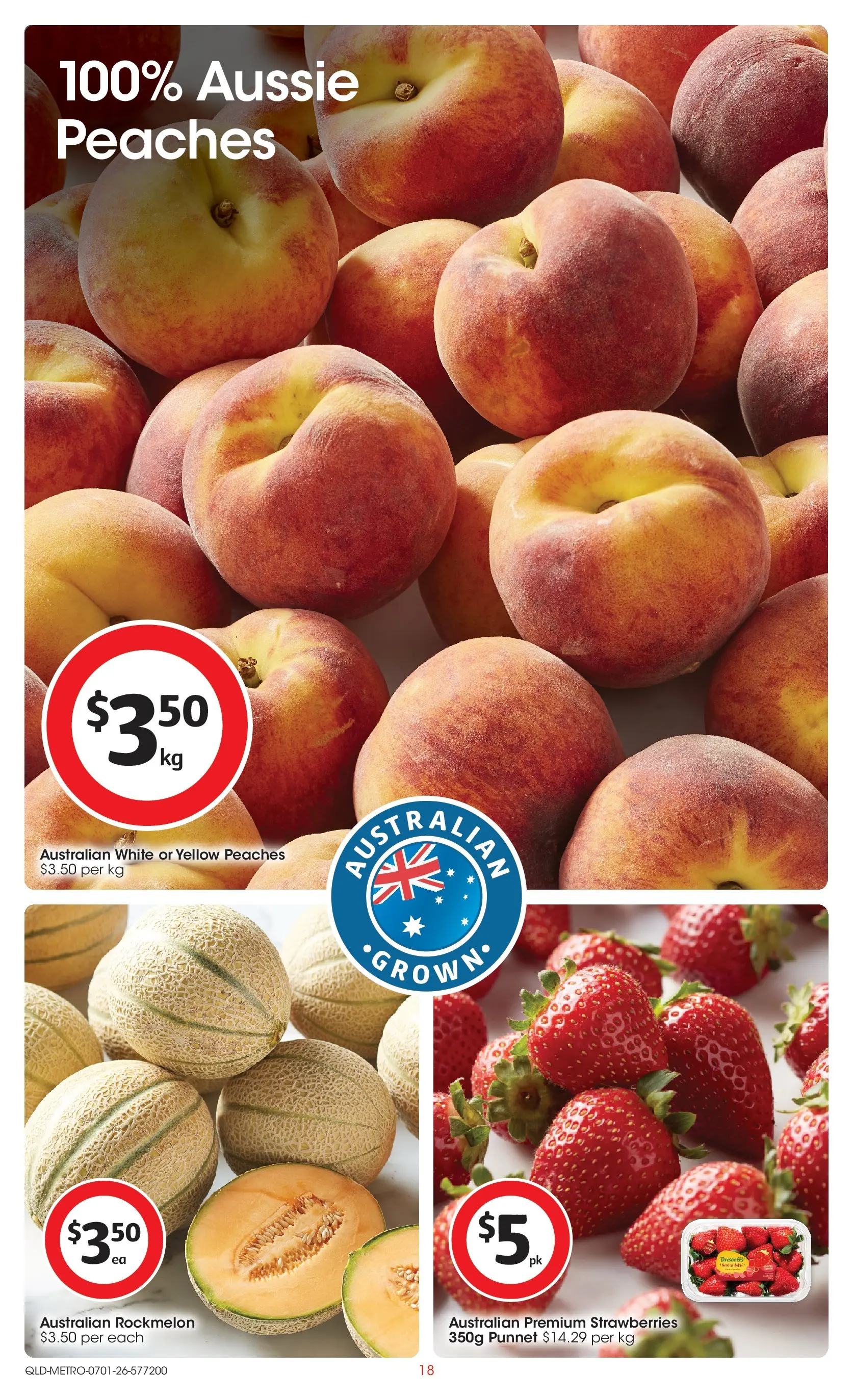 ﻿Coles catalogue valid from 13/01/2026 > Online Australia | Page: 18 | Products: Strawberries, Rockmelon