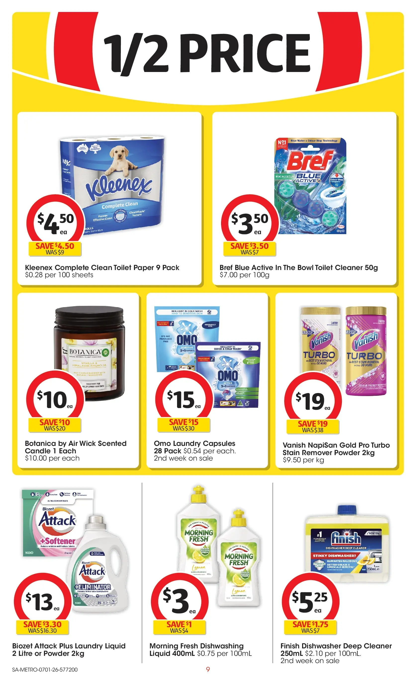 ﻿Coles catalogue valid from 07/01/2026 > Online Australia | Page: 9 | Products: Toilet, Cleaner, Toilet paper, Dishwasher