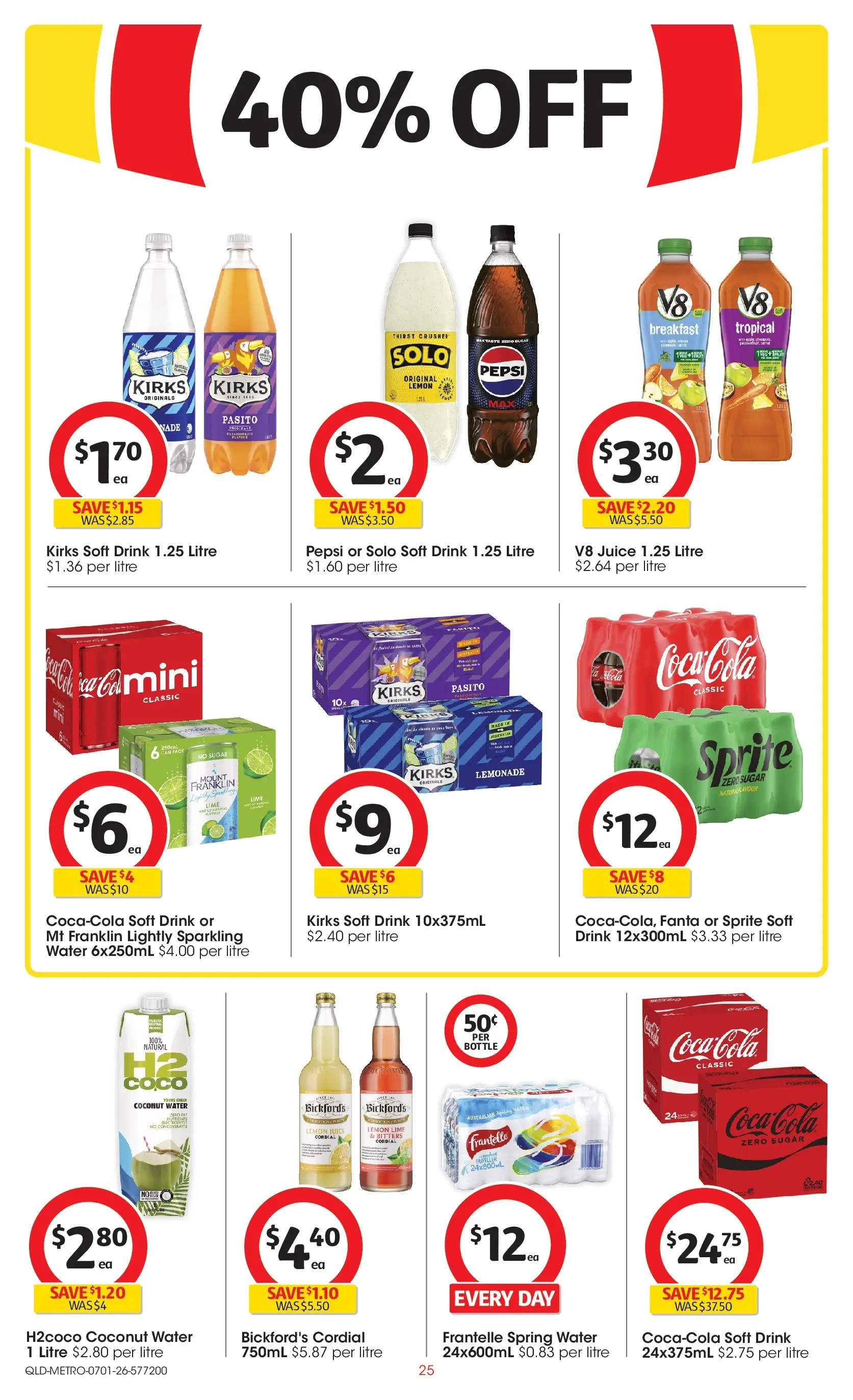 ﻿Coles catalogue valid from 13/01/2026 > Online Australia | Page: 25 | Products: Juice, Pepsi, Water, Lemon