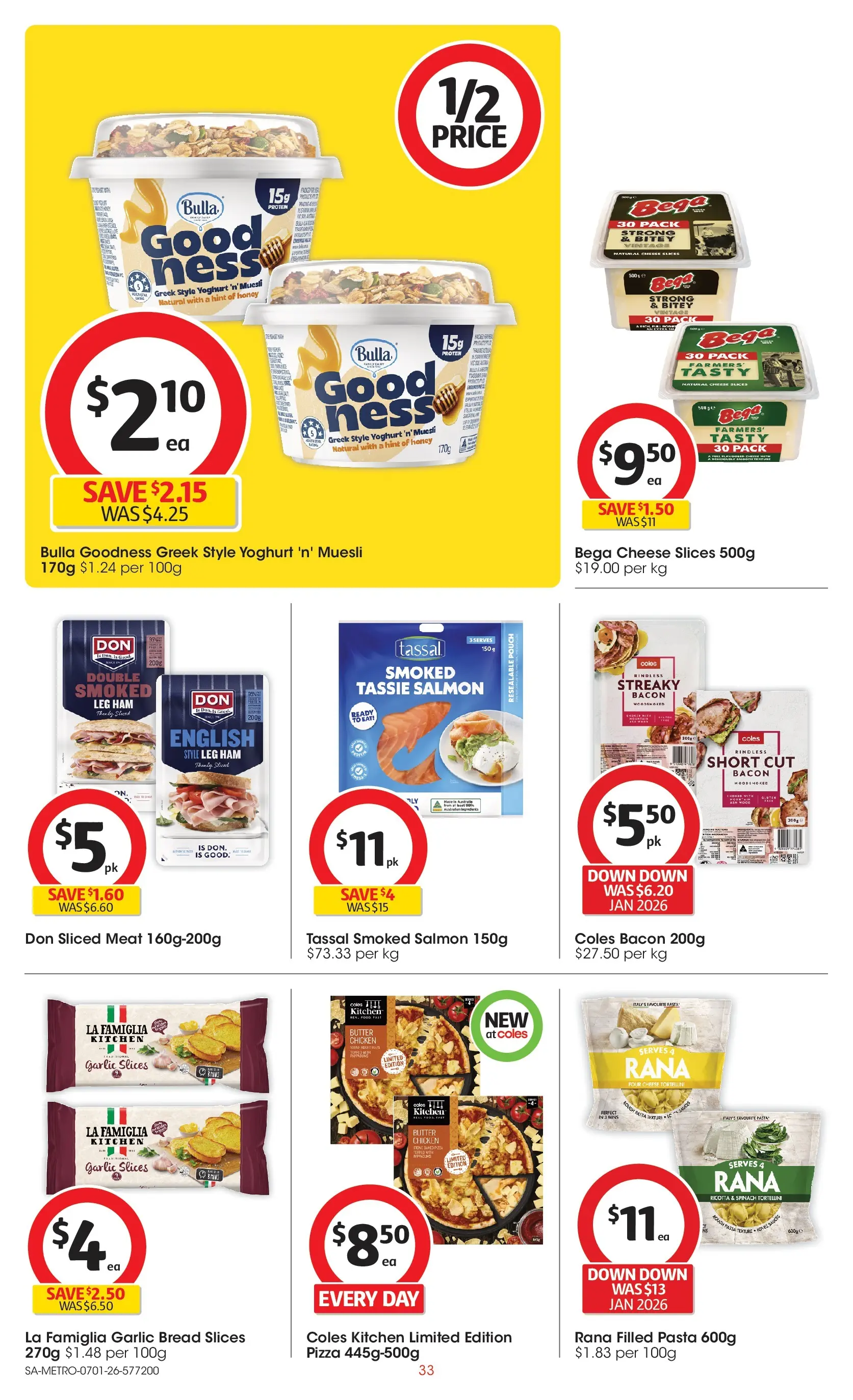 ﻿Coles catalogue valid from 07/01/2026 > Online Australia | Page: 33 | Products: Butter, Bread, Ham, Spinach