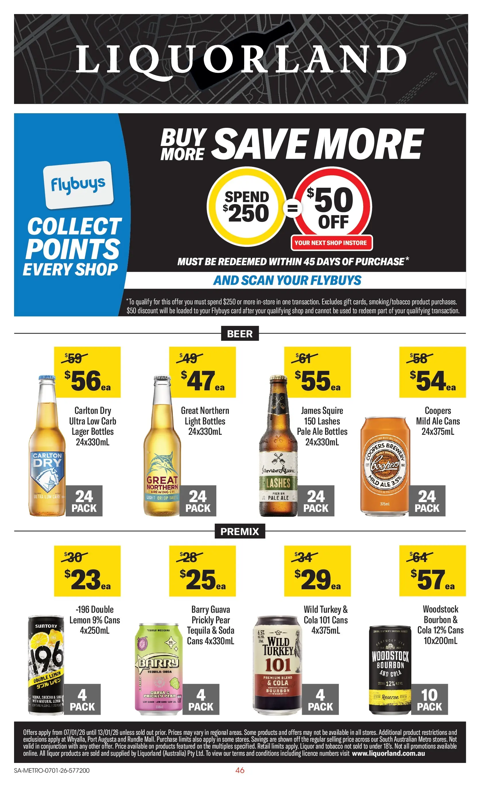 ﻿Coles catalogue valid from 07/01/2026 > Online Australia | Page: 46 | Products: Light, Beer, Bourbon, Lemon