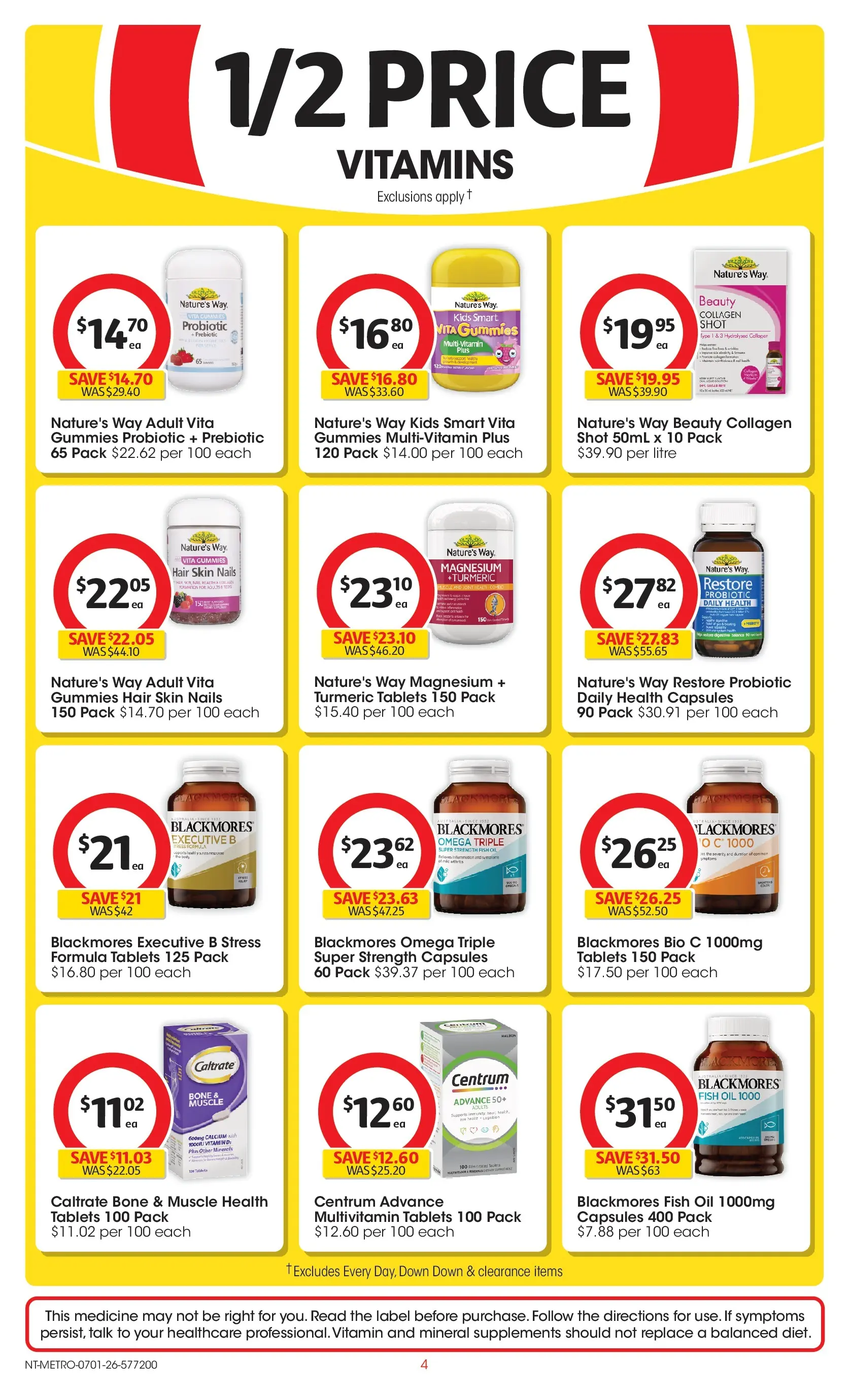 ﻿Coles catalogue valid from 07/01/2026 > Online Australia | Page: 4 | Products: Milk, Butter, Energy drink, Weight loss