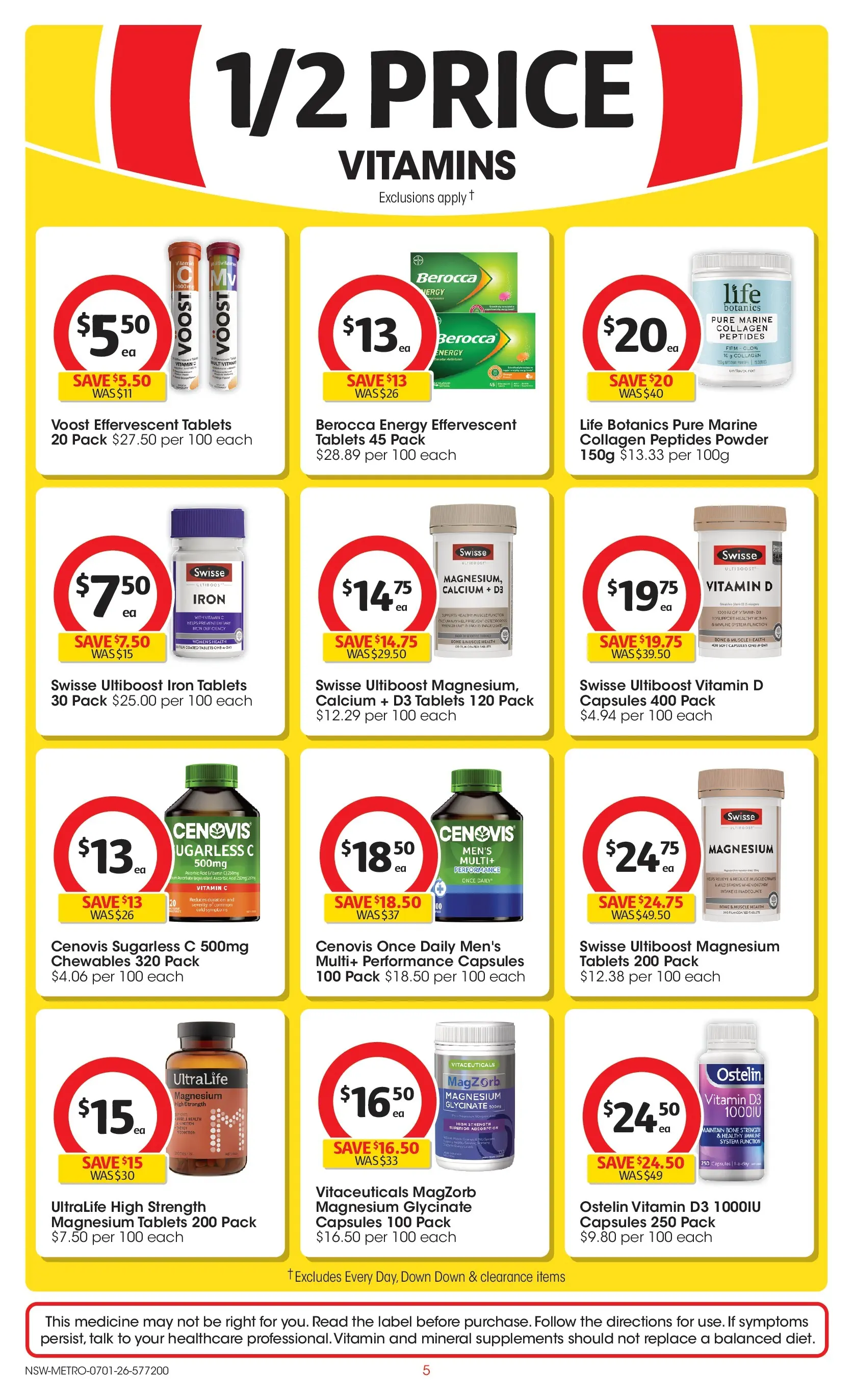 ﻿Coles catalogue valid from 07/01/2026 > Online Australia | Page: 5 | Products: Powder, Collagen, Tablets, Vitamin
