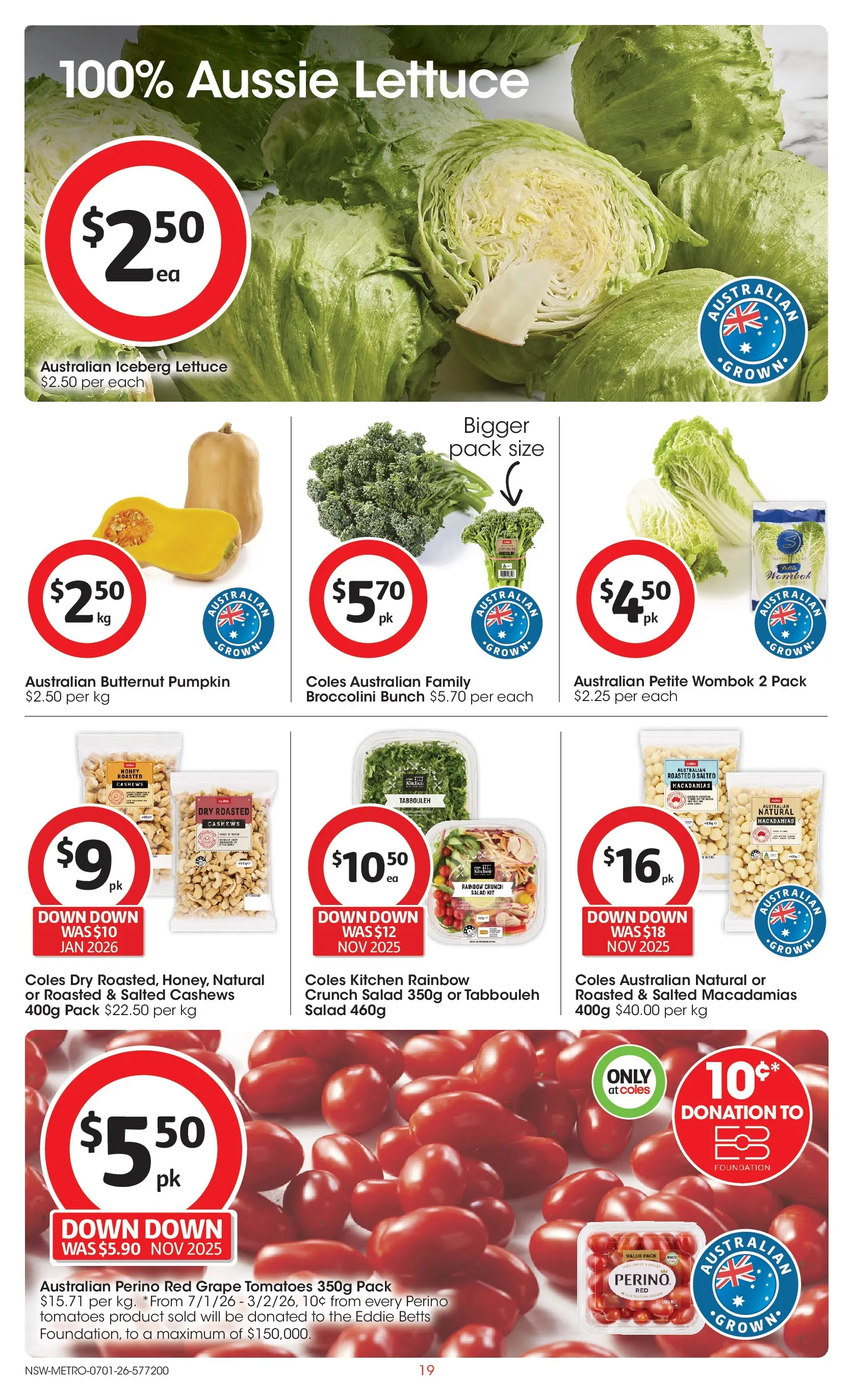 ﻿Coles catalogue valid from 07/01/2026 > Online Australia | Page: 19 | Products: Honey, Tomatoes, Pumpkin, Foundation