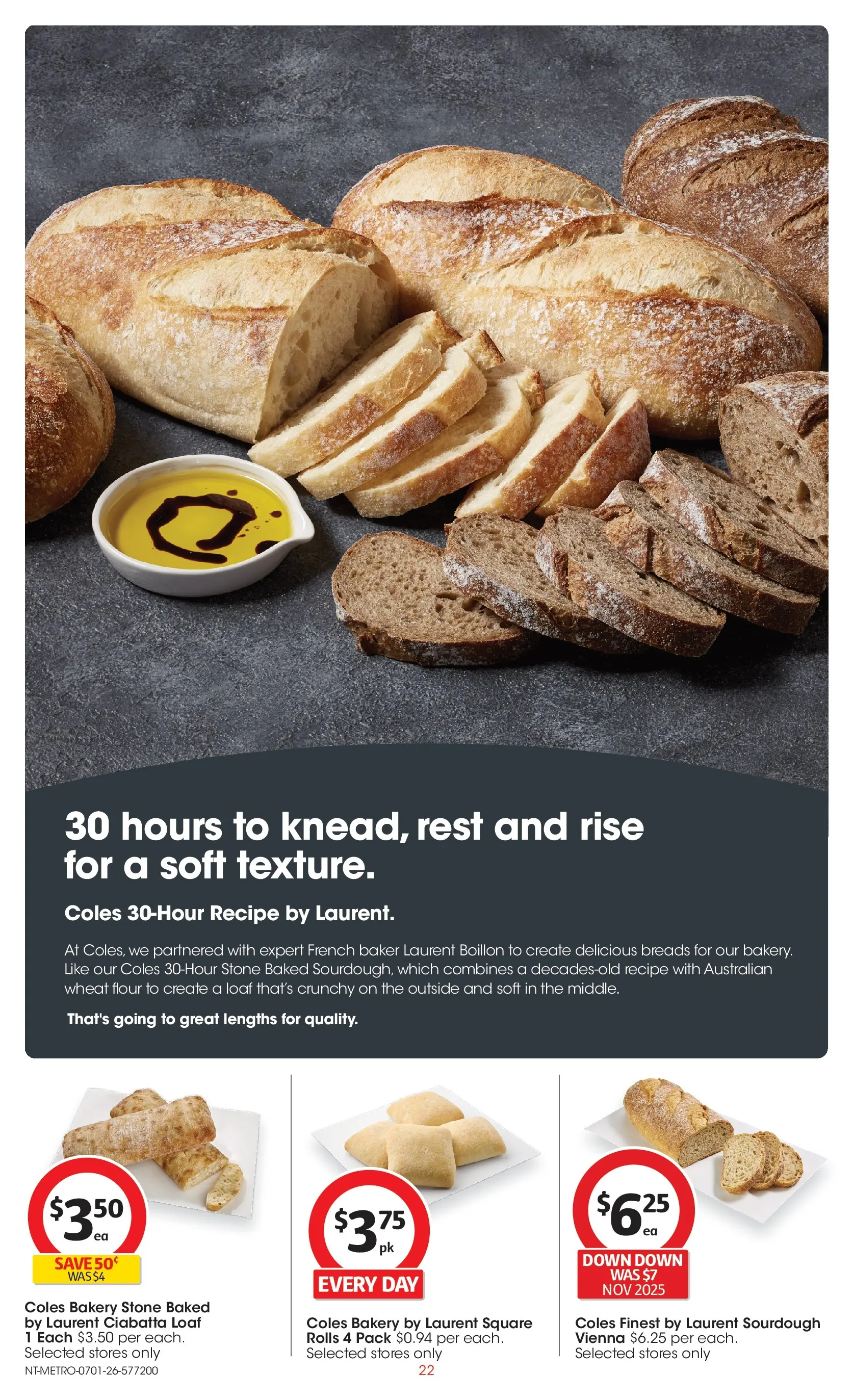 ﻿Coles catalogue valid from 07/01/2026 > Online Australia | Page: 22 | Products: Bagels, Bread, Sugar, Bakery