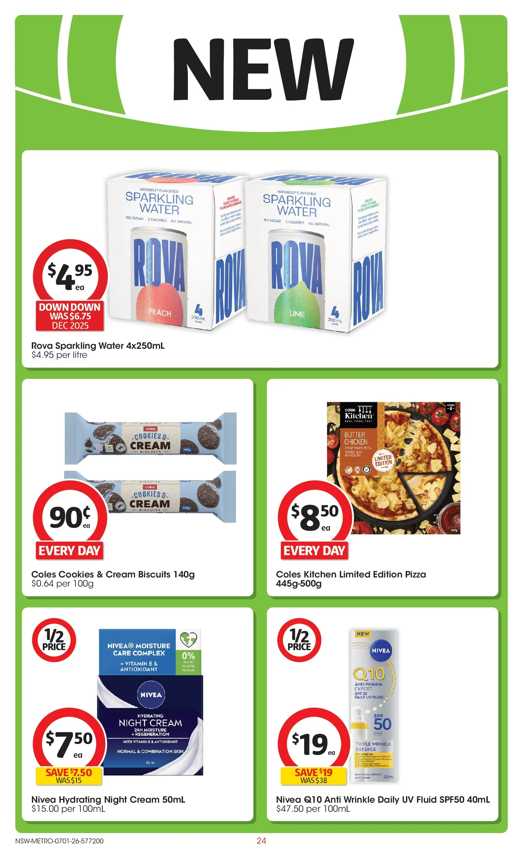 ﻿Coles catalogue valid from 07/01/2026 > Online Australia | Page: 24 | Products: Butter, Water, Peach, Night cream