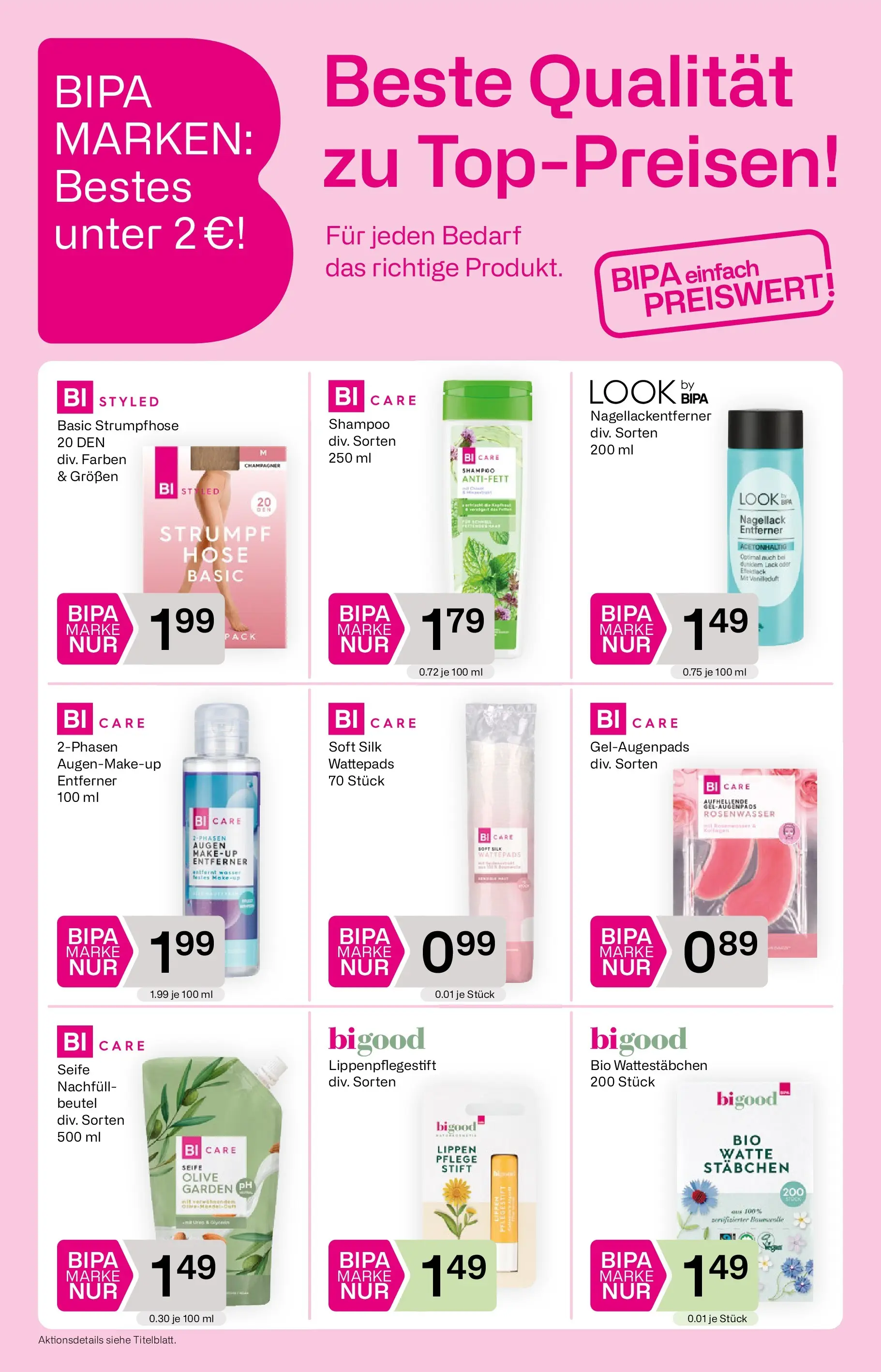 Bipa Flugblatt von 08.01.2026 - Aktuelle Angebote | Seite: 2 | Produkte: Hose, Nagellack, Shampoo, Seife