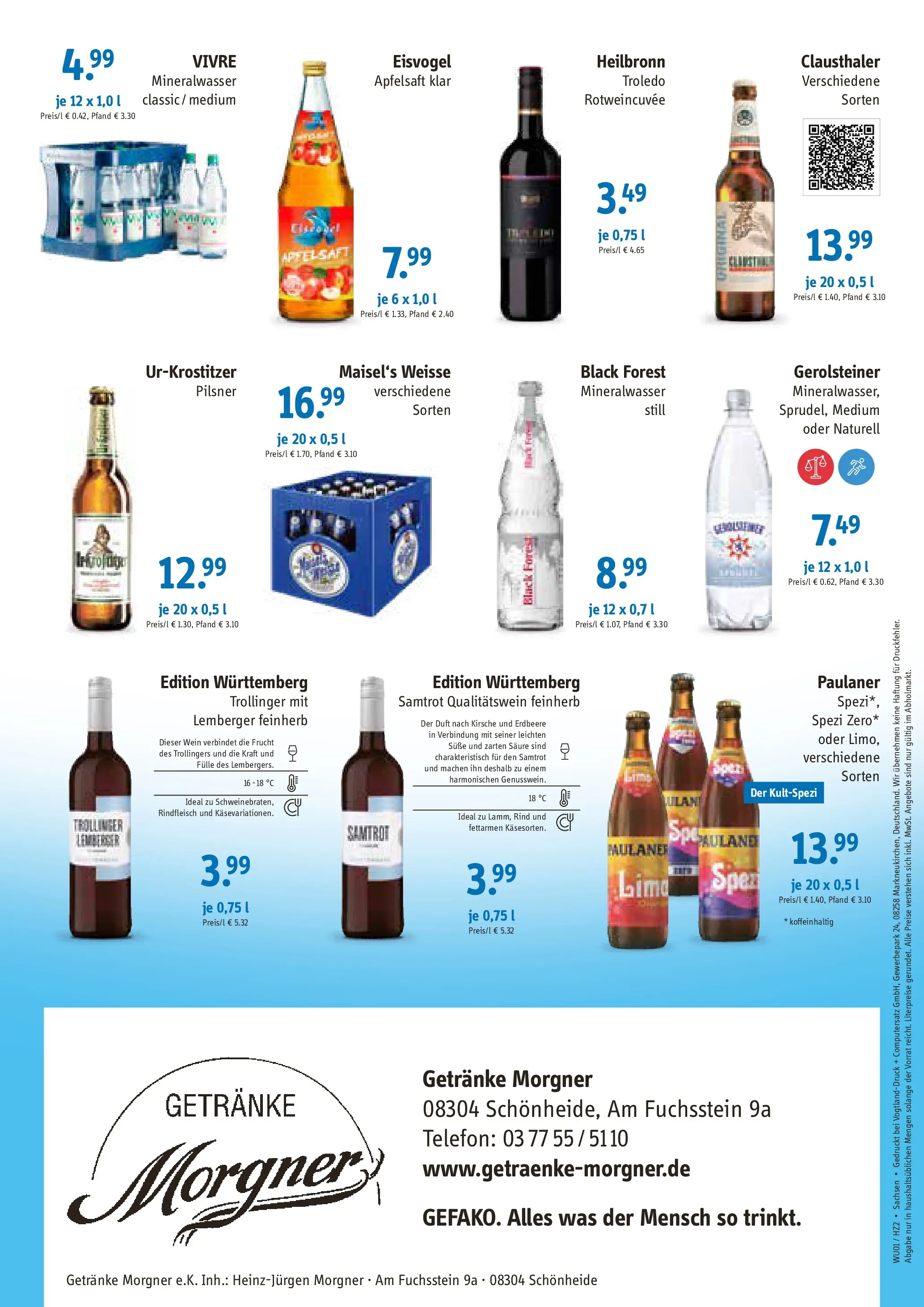 Entdecke - Getränke Morgner: Angebote (ab 18.01.2026) zum Blättern | Seite: 2 | Produkte: Duft, Wein, Rindfleisch, Gerolsteiner