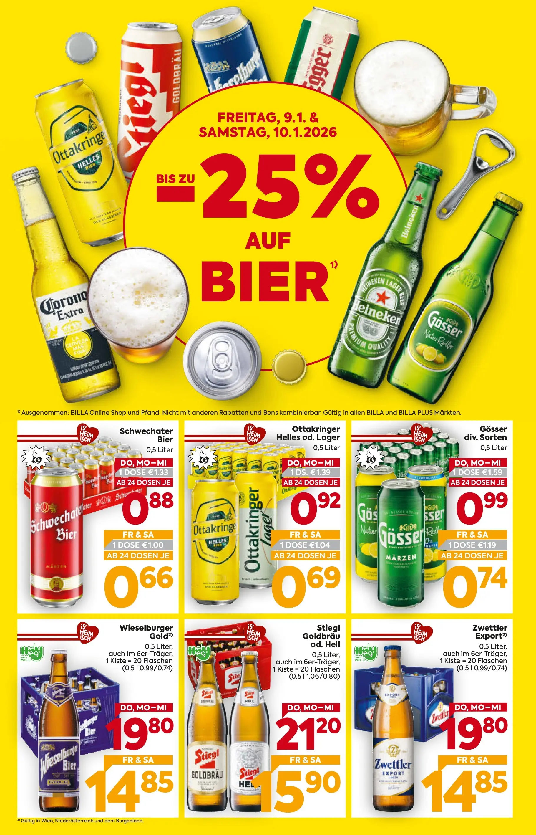 Billa Flugblatt - Stoob, Hornstein, Guessing ab 08.01.2026 - Angebote, Prospekt | Seite: 2 | Produkte: Bier