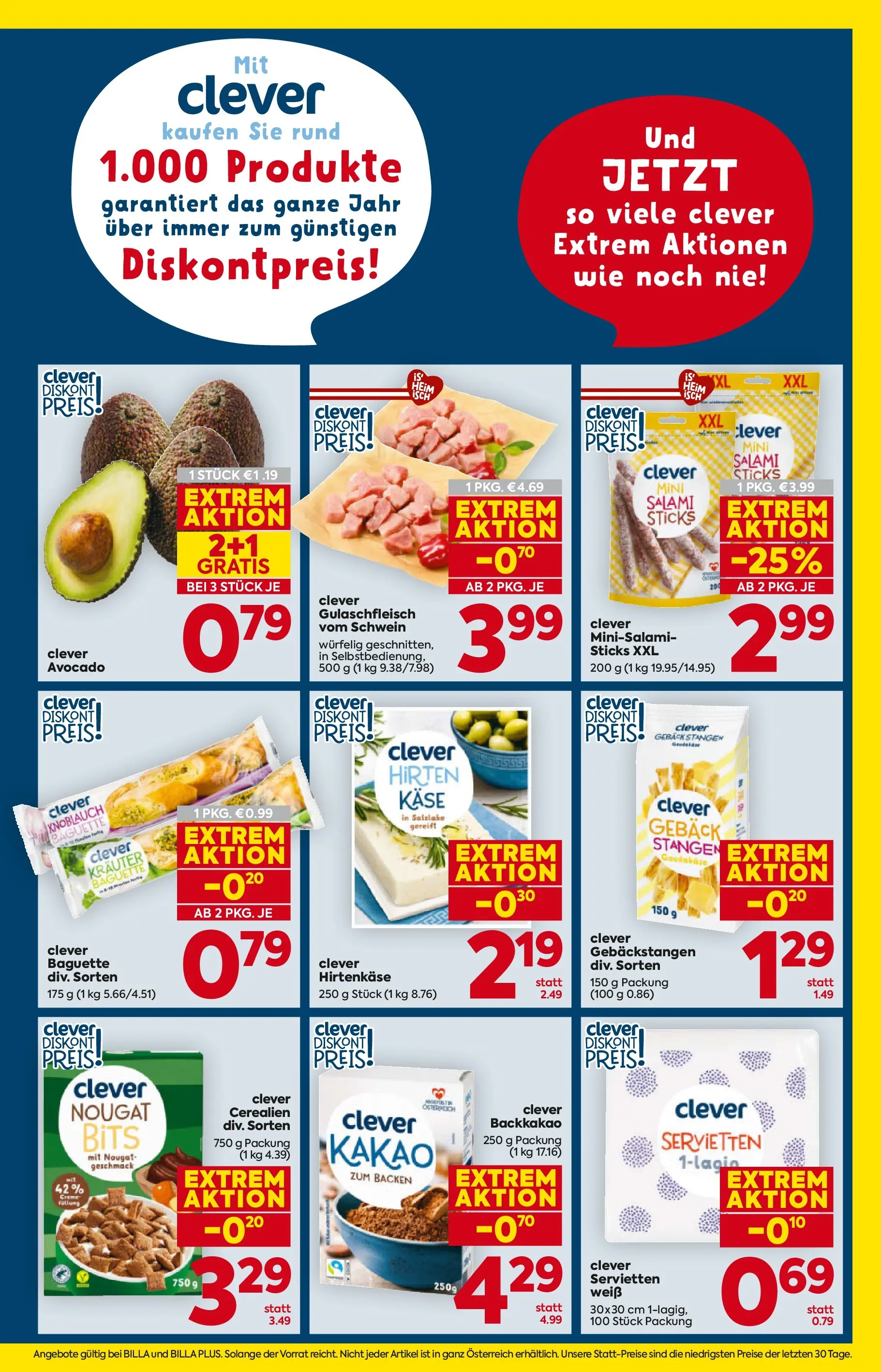 Billa Flugblatt - Moedling, Scheibbs, Schwadorf ab 08.01.2026 - Angebote, Prospekt | Seite: 3 | Produkte: Avocado, Knoblauch, Käse, Salami