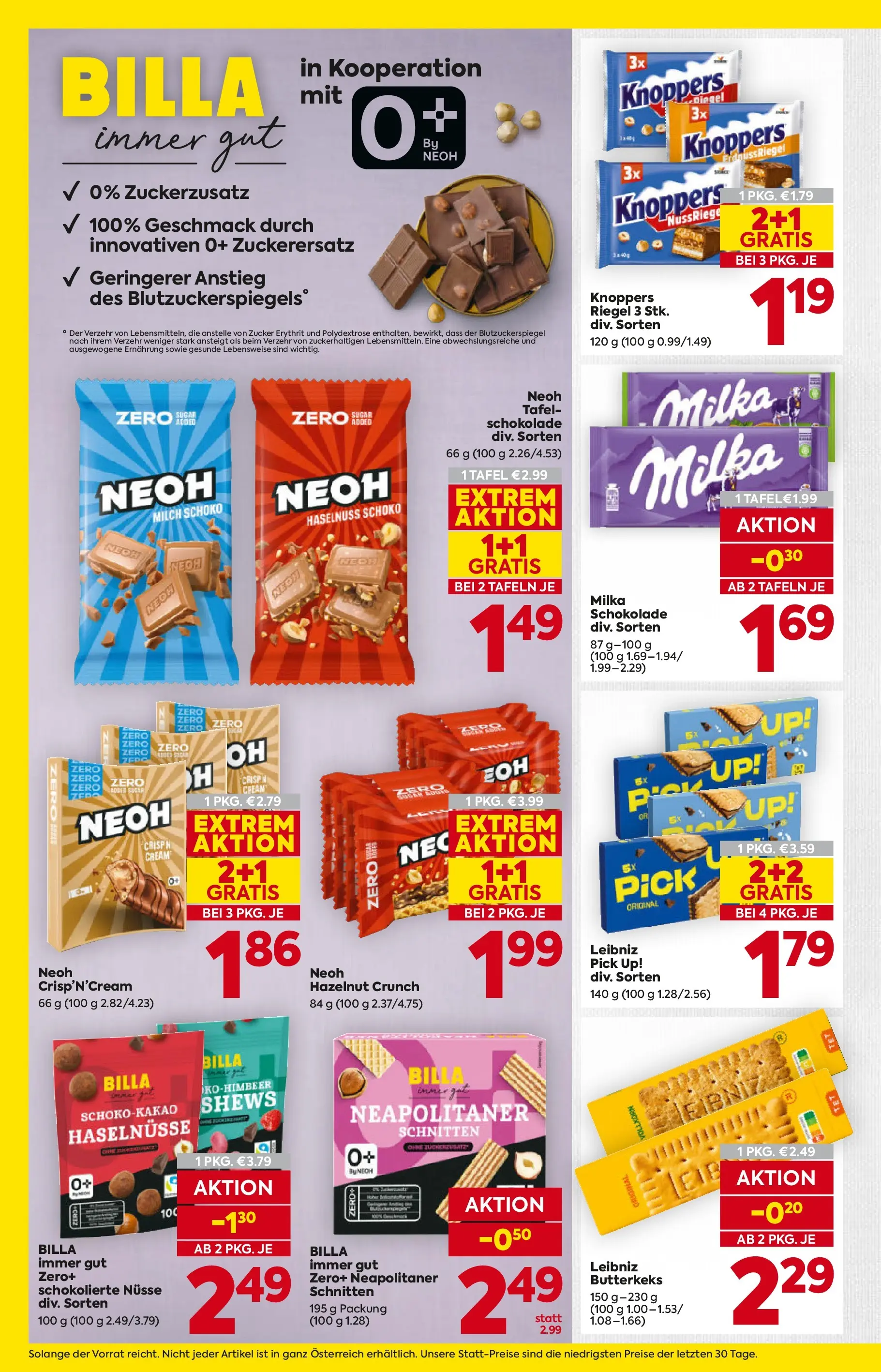 Billa Flugblatt - Moedling, Scheibbs, Schwadorf ab 08.01.2026 - Angebote, Prospekt | Seite: 16 | Produkte: Nüsse, Zucker, Milch, Schokolade