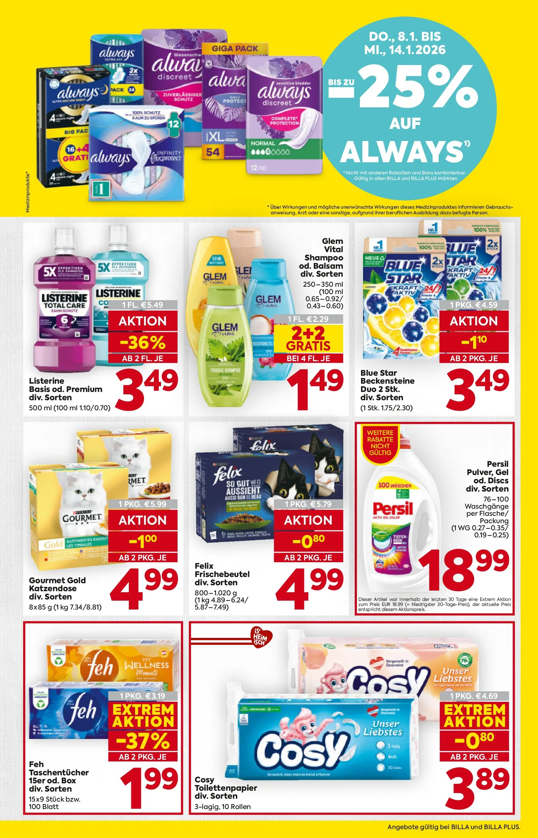 Billa Flugblatt - Moedling, Scheibbs, Schwadorf ab 08.01.2026 - Angebote, Prospekt | Seite: 19 | Produkte: Box, Shampoo