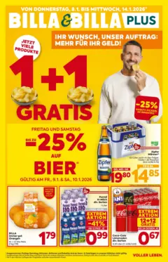 Billa Flugblatt - Grieskirchen, Wallern An Der Trattnach, Ansfelden ab 08.01.2026 gültig