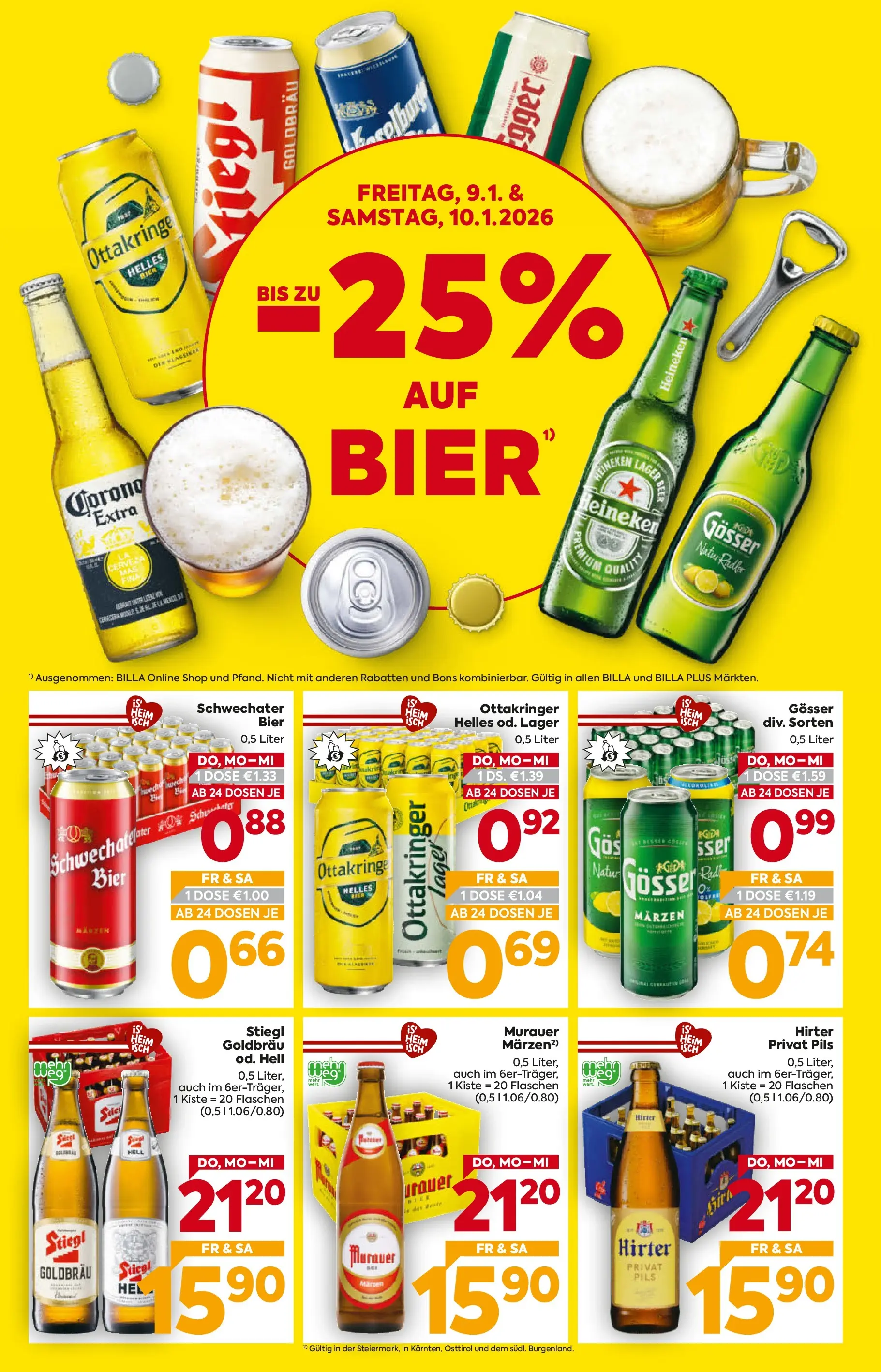 Billa Flugblatt - Bad Radkersburg, Ramsau, Fehring ab 08.01.2026 - Angebote, Prospekt | Seite: 2 | Produkte: Bier