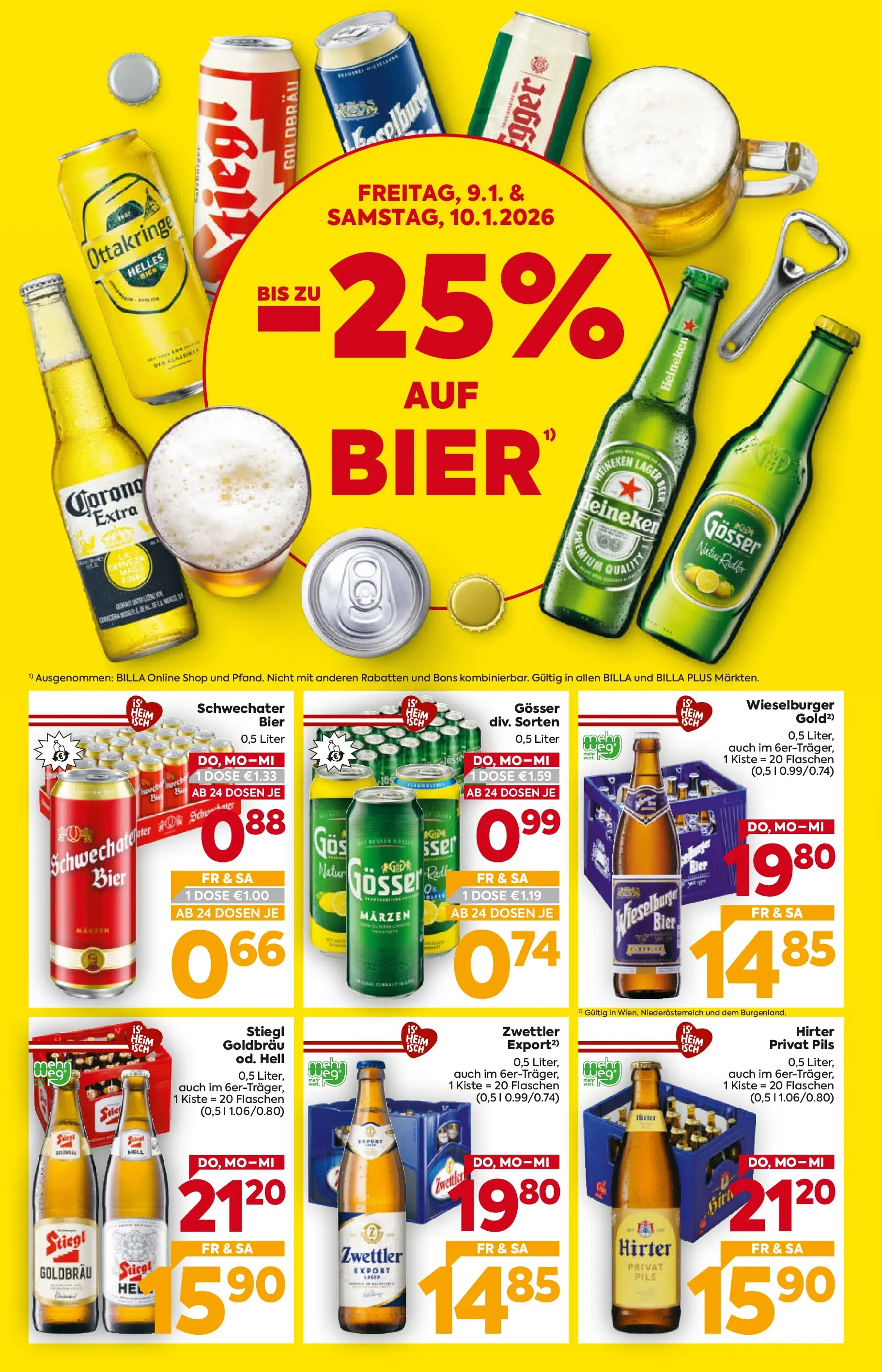 Billa Flugblatt - Wien ab 08.01.2026 - Angebote, Prospekt | Seite: 2 | Produkte: Bier