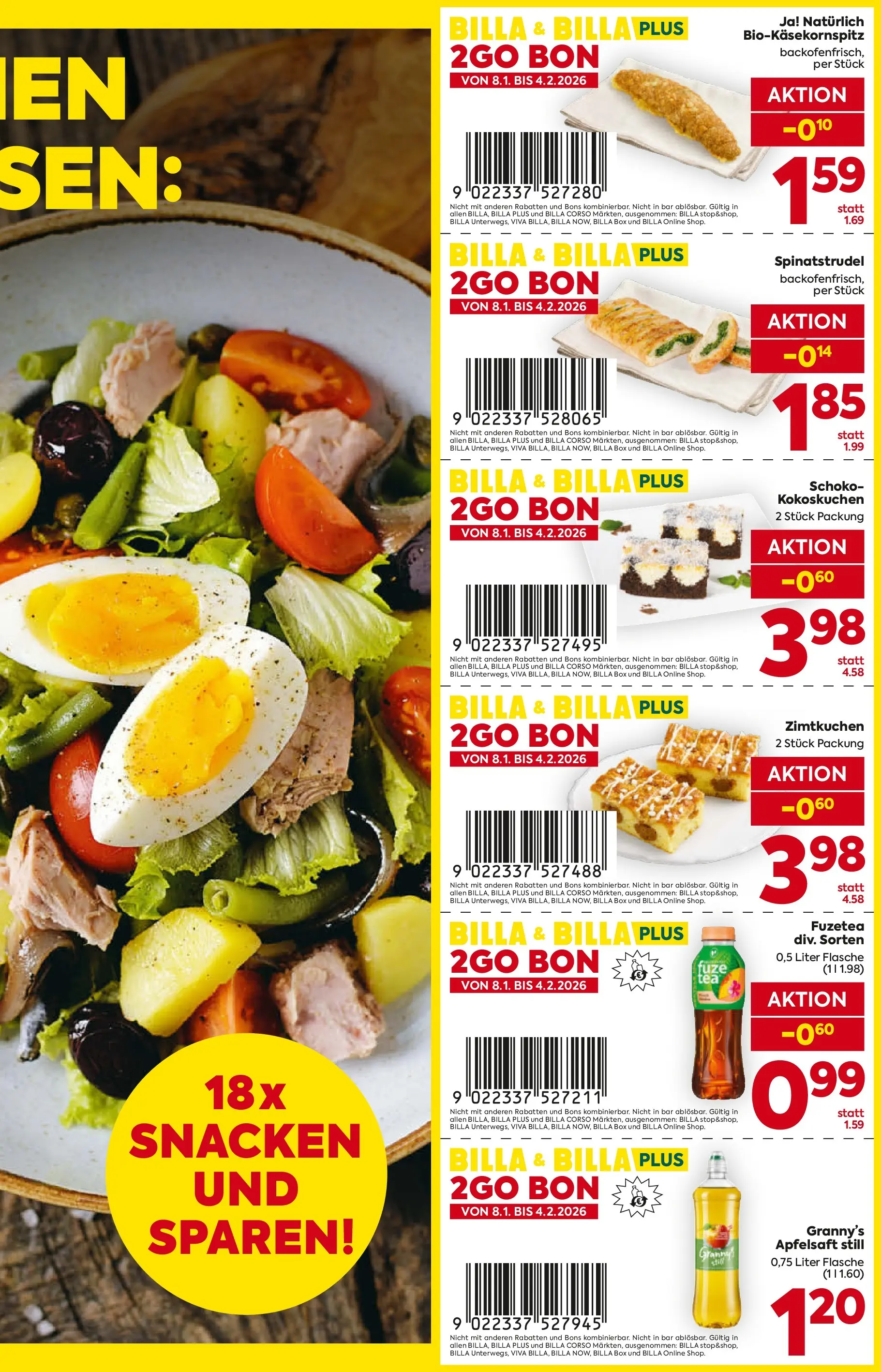 Billa 2Go Bons ab 08.01.2026 - Angebote, Prospekt | Seite: 3 | Produkte: Box, Planche de surf