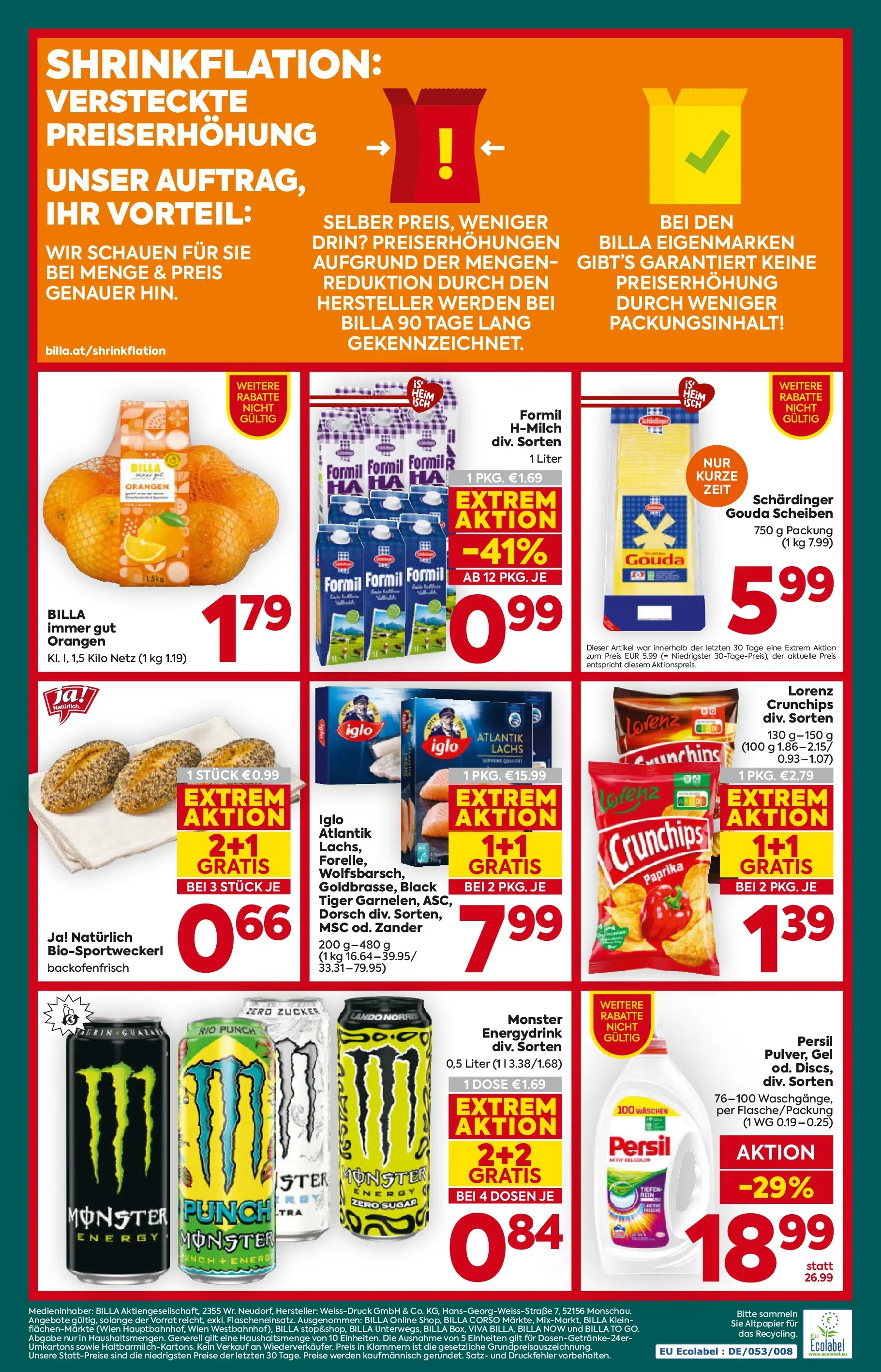 Billa Plus Flugblatt - Wien von 08.01.2026 - Aktuelle Angebote | Seite: 20 | Produkte: Zucker, Orangen