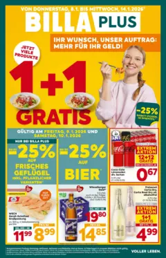 Billa Plus Flugblatt - Niederösterreich ab 08.01.2026 gültig