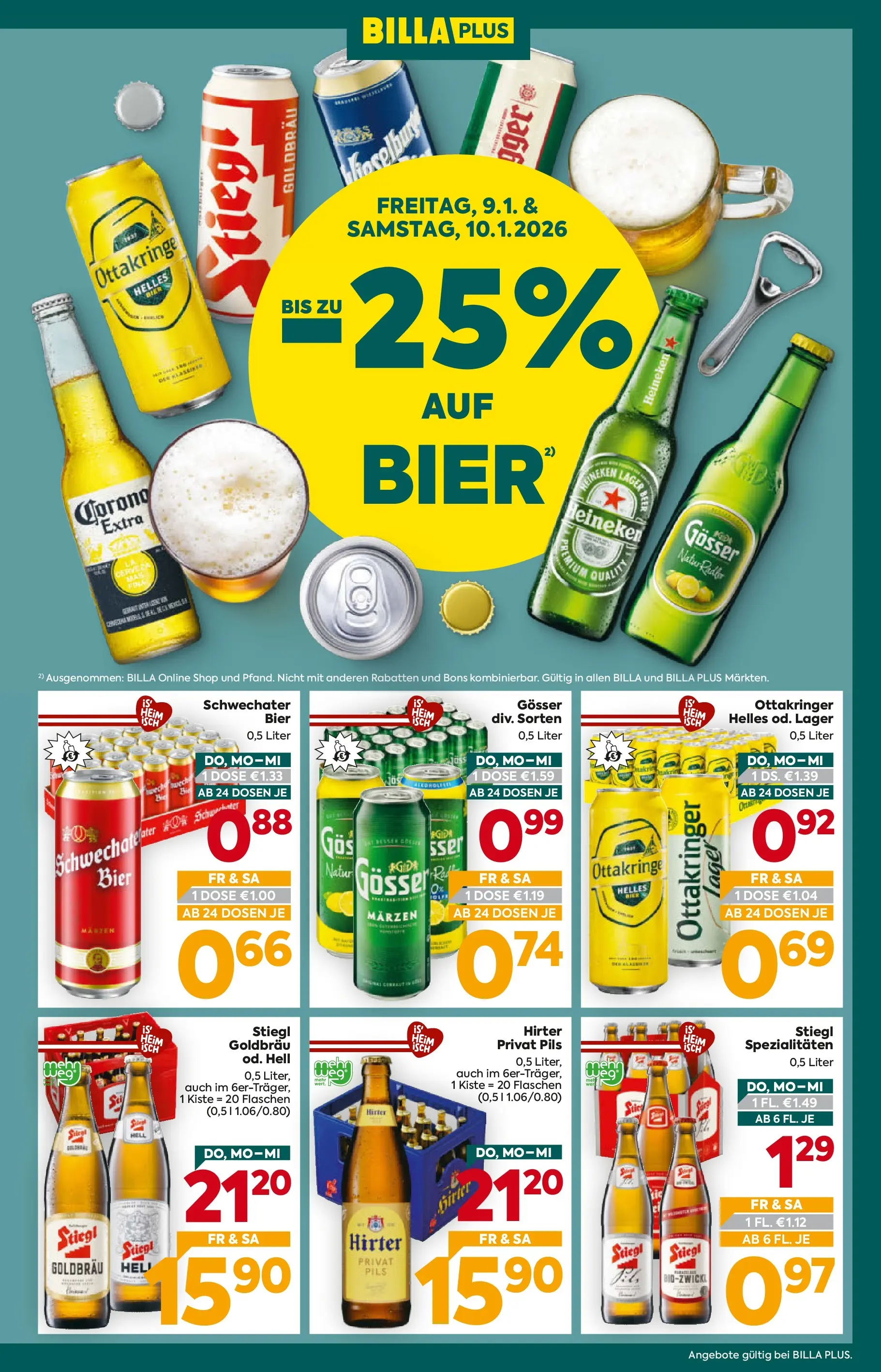 Billa Plus Flugblatt - Oberösterreich von 08.01.2026 - Aktuelle Angebote | Seite: 3 | Produkte: Bier