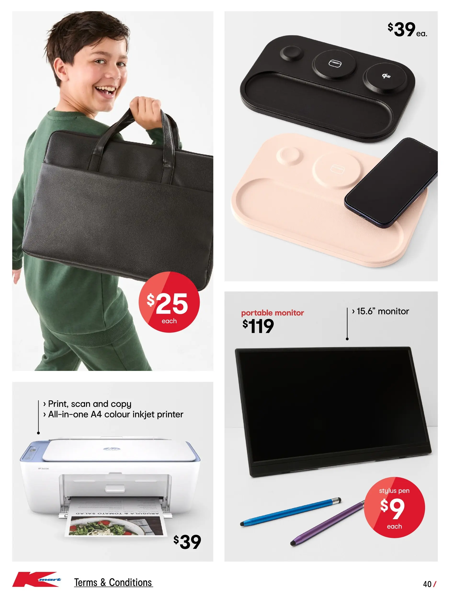 ﻿Kmart catalogue valid from 08/01/2026 > Online Australia | Page: 40 | Products: Monitor, Printer, Inkjet printer, Portable