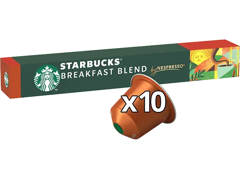 Starbucks Breakfast Blend Kaffeekapsel, 10 St&uuml;ck, Kompatibles System: Nespresso