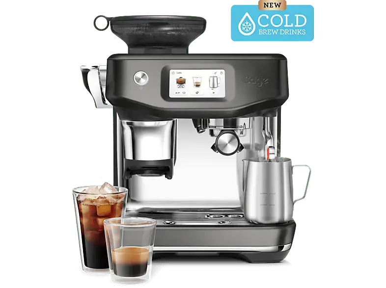 Sage SES882BST4FEU1 Barista Touch Impress Cold Siebtr&auml;ger Kaffeemaschine (Schwarzer Edelstahl, Pr&auml;zisionsmahlwerk von Baratza&reg;, 1700 Watt, 9 bar)