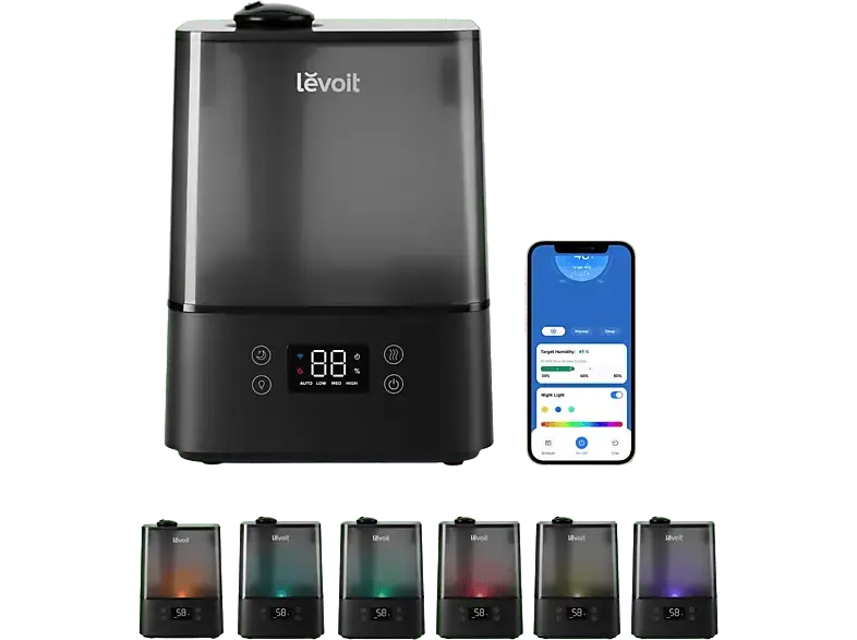 Levoit LUH-A601S-KEUR Classic 300S Pro Ultrasonic Luftbefeuchter Schwarz (Raumgr&ouml;&szlig;e: 47 m&sup2;)