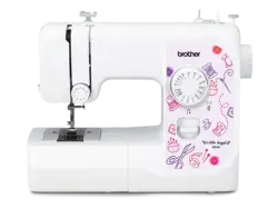 Brother KE14S Little Angel N&auml;hmaschine (50 Watt, 14-Stiche, mit Fingerschutz, Freiarmn&auml;hen, Wei&szlig;)