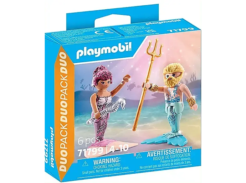 Playmobil 71799 DuoPack Meerjungfrau und Meermann (Ab 4 Jahren); Spielfigur