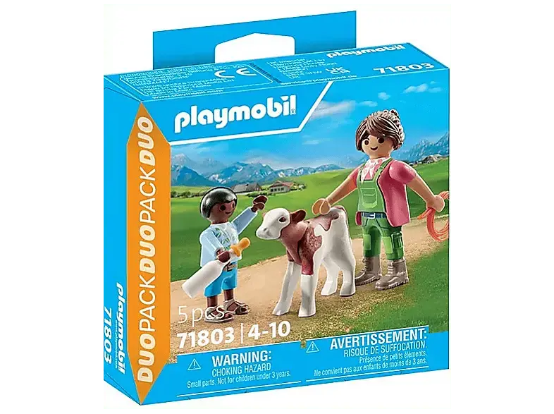 Playmobil 71803 DuoPack B&auml;uerin mit Kind und Kalb (Ab 4 Jahren); Spielfigur