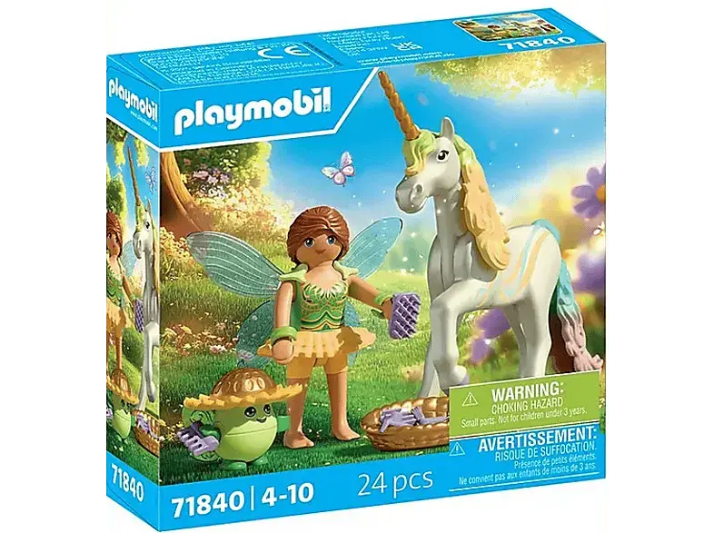 Playmobil 71840 Magic Unicorns: Sammeleinhorn Regenbogenblume mit Fee (Ab 4 Jahren); Spielfigur