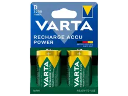 Varta Recharge Accu Power D 3000 mAh, 2er-Pack; Wiederaufladbare Batterie