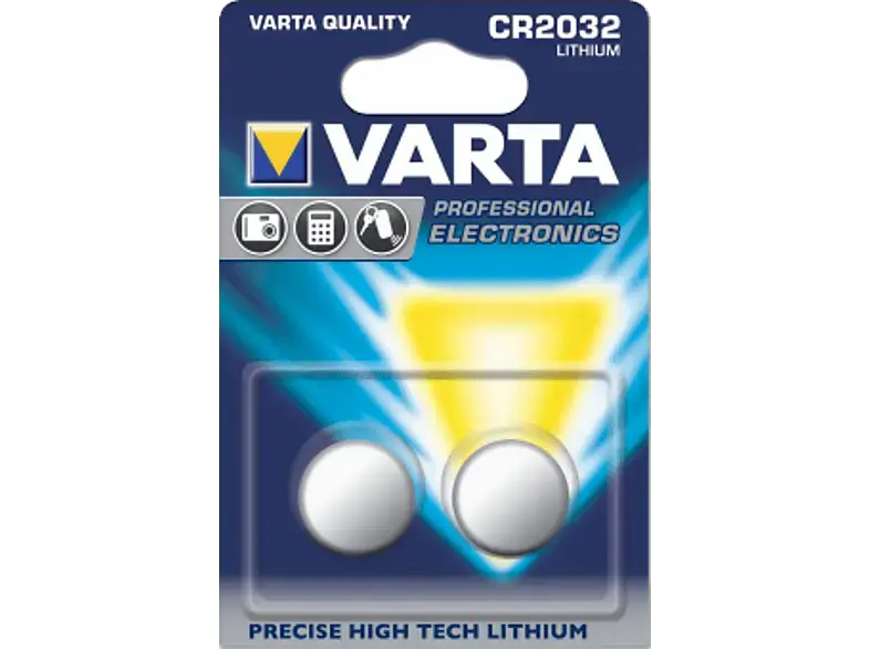 Varta CR2032 Knopfbatterien, 2er Pack; Knopfzelle