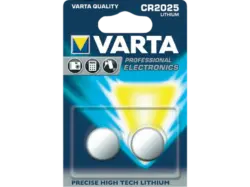 Varta CR2025 Knopfbatterien, 2er Pack; Knopfzelle
